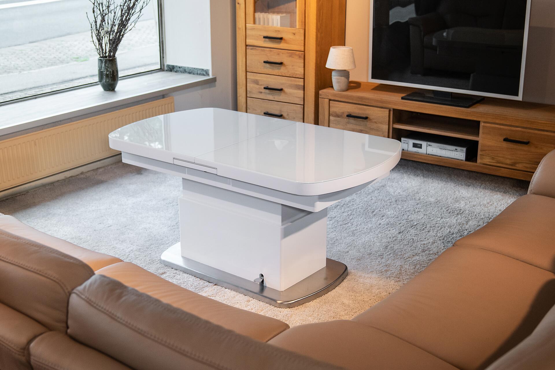 Couchtisch Levi weiß MDF B/H/T: ca. 135x50x75 cm