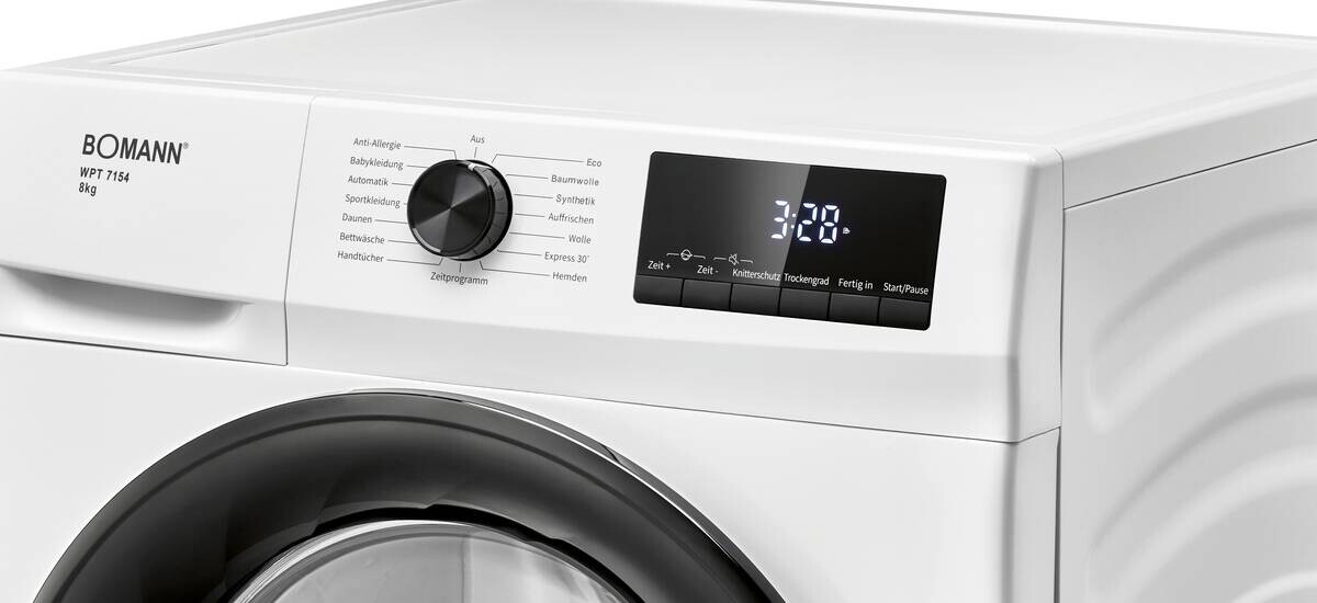 Bomann Wärmepumpentrockner WPT 7154 weiß B/H/T: ca. 59,5x84,5x58 cm ca. 8 kg