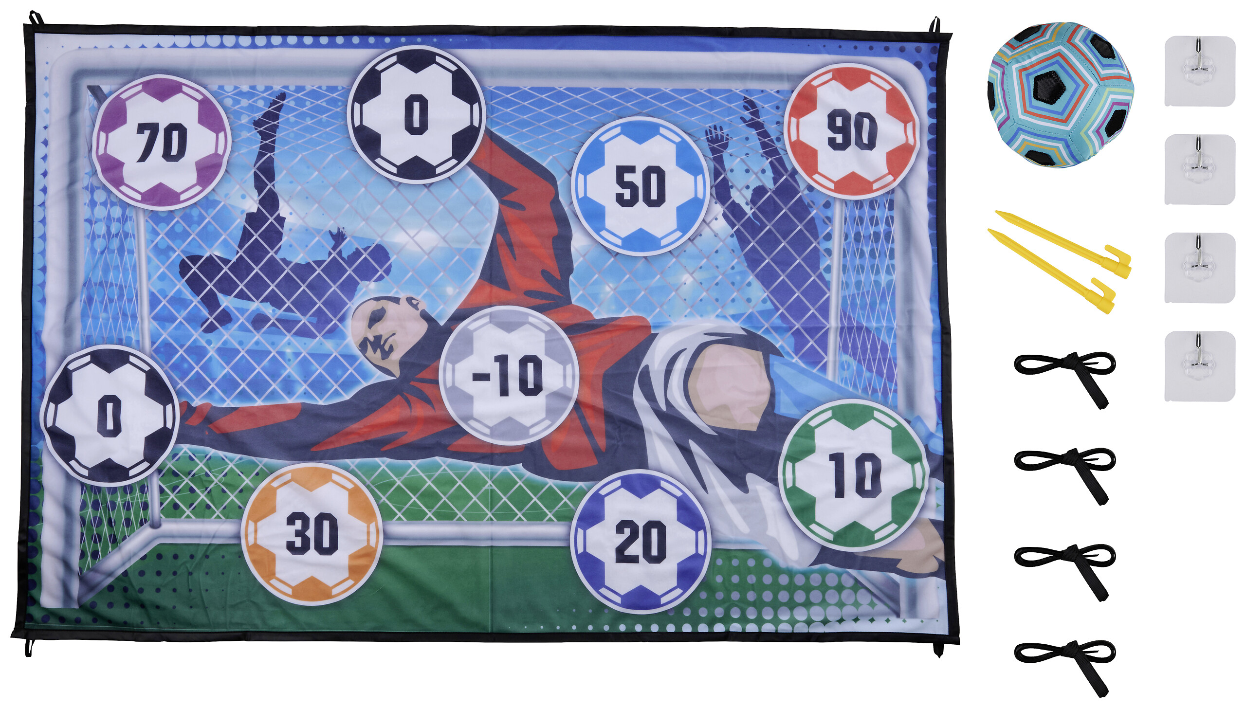 Eddy Toys Fußballtor Spielset mehrfarbig B/H/L: ca. 18,8x20x15,8 cm
