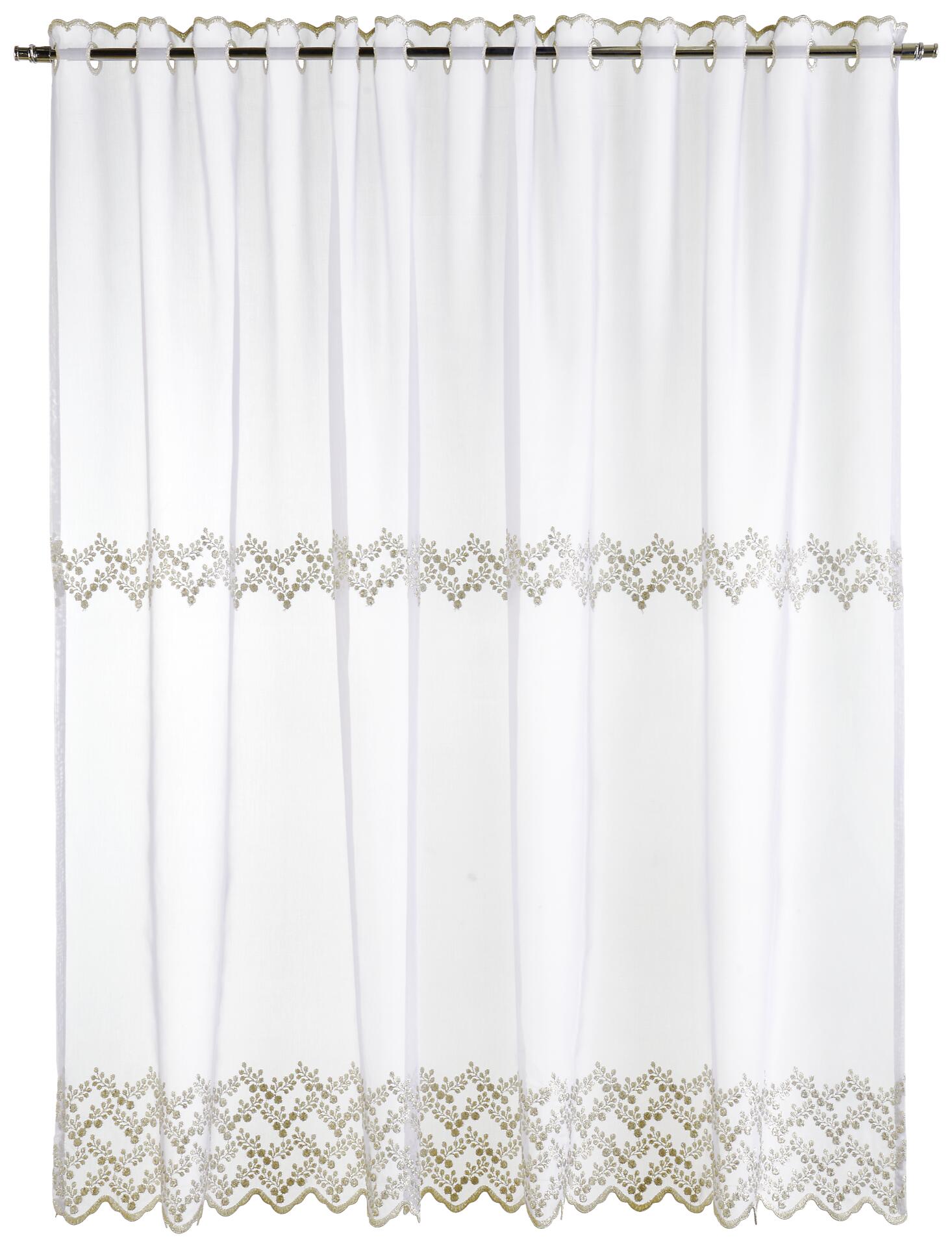 POCOline Scheibengardine Petra weiß B/L: ca. 110x140 cm