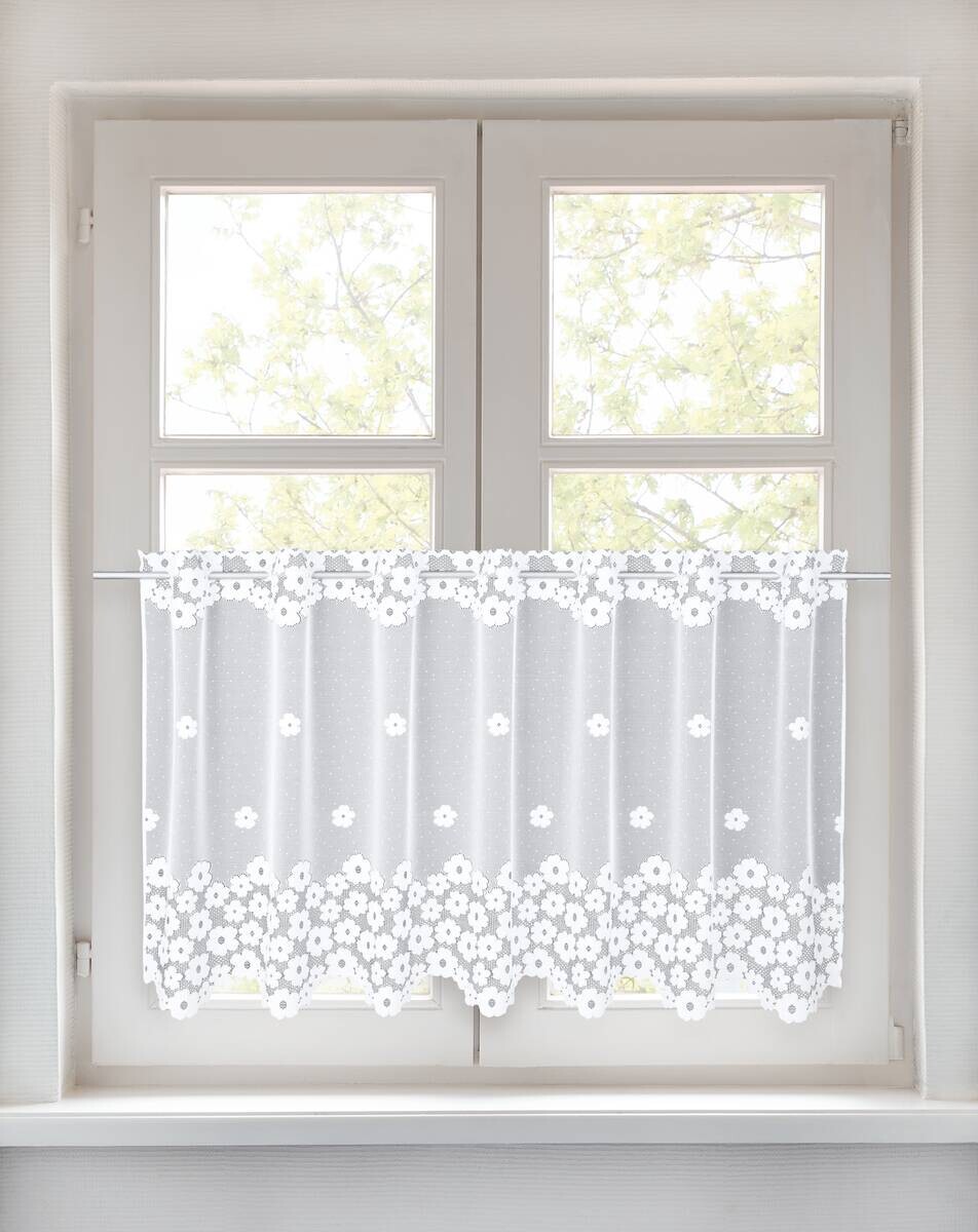 creative lifestyle Scheibengardine Delia weiß B/L: ca. 145x75 cm