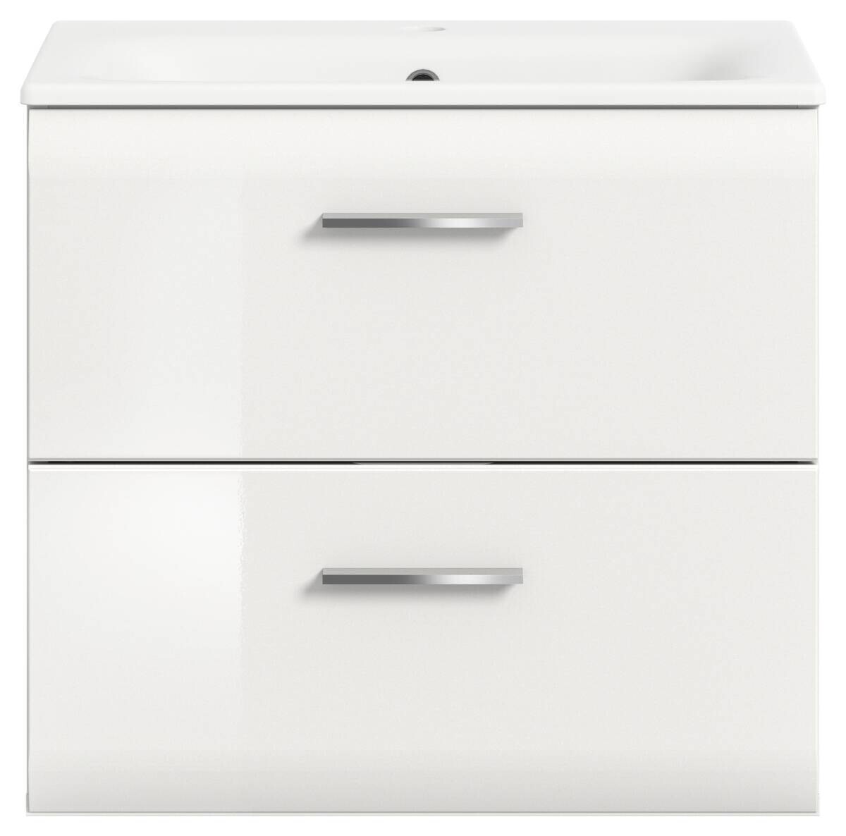 Waschplatz Ice weiß weiß Hochglanz B/H/T: ca. 60x55x46 cm