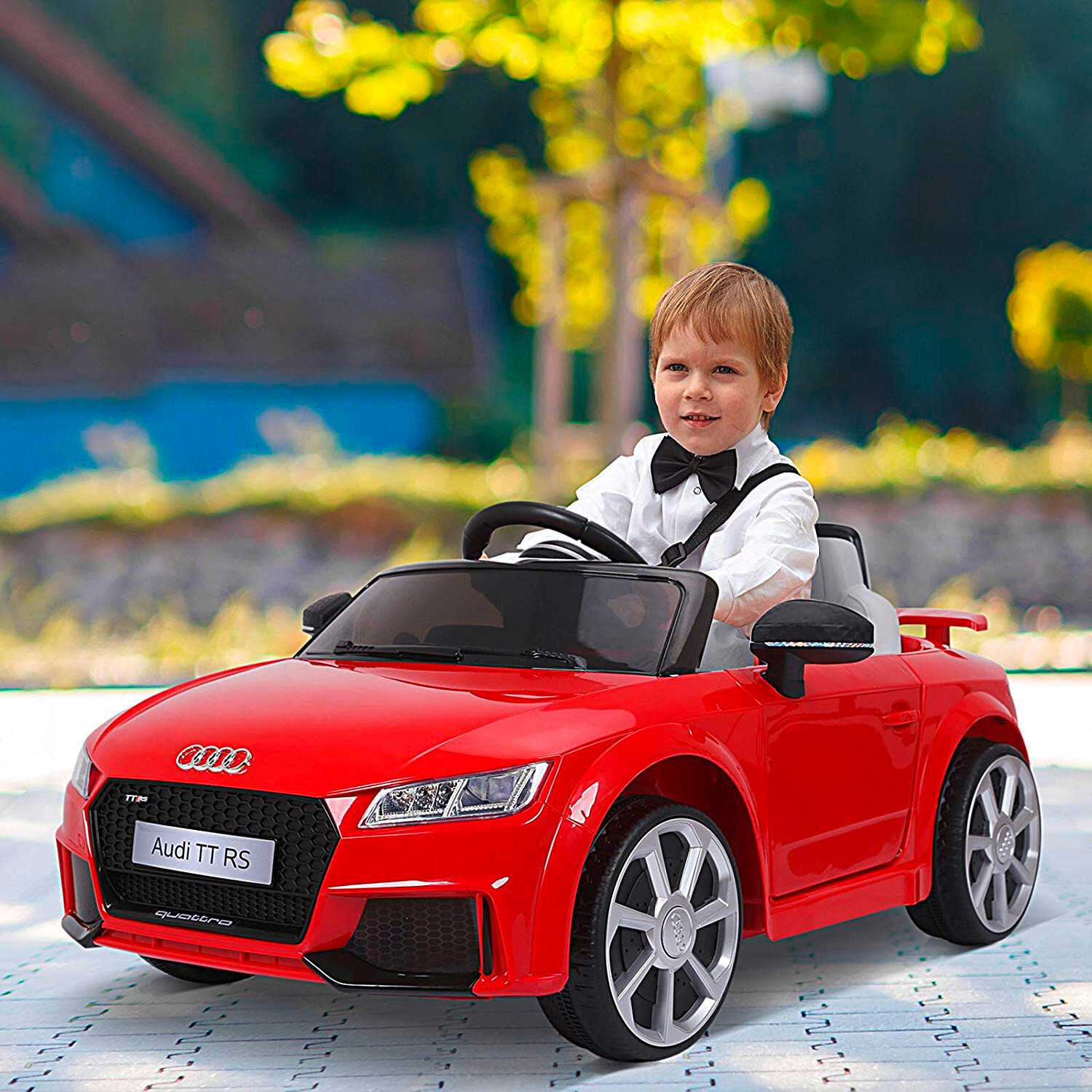 HOMCOM Kinder-Elektroauto Audi TT RS rot B/H/L: ca. 63x44x103 cm