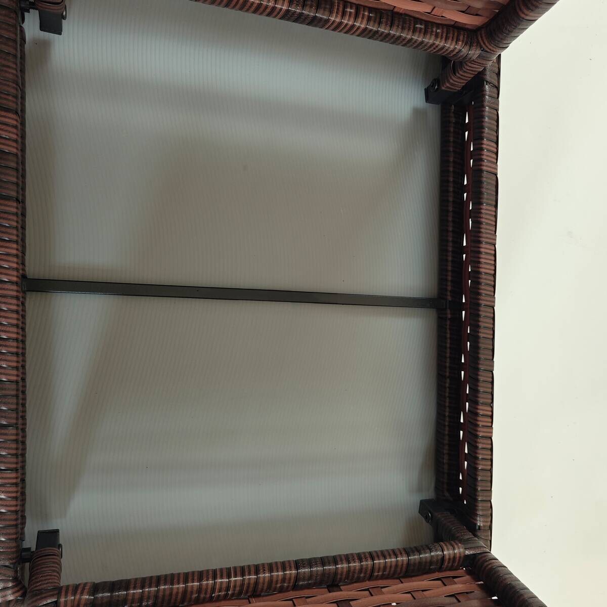 Outsunny Beistelltisch braun Polyrattan B/H/L: ca. 41x60x41 cm