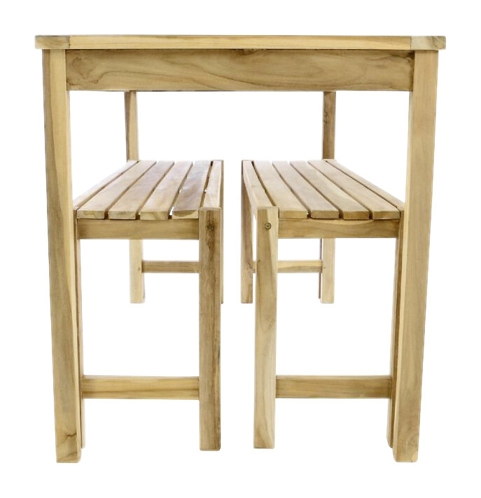 VCM Gartensitzgruppe braun Teakholz B/H/T: ca. 69x75x135 cm