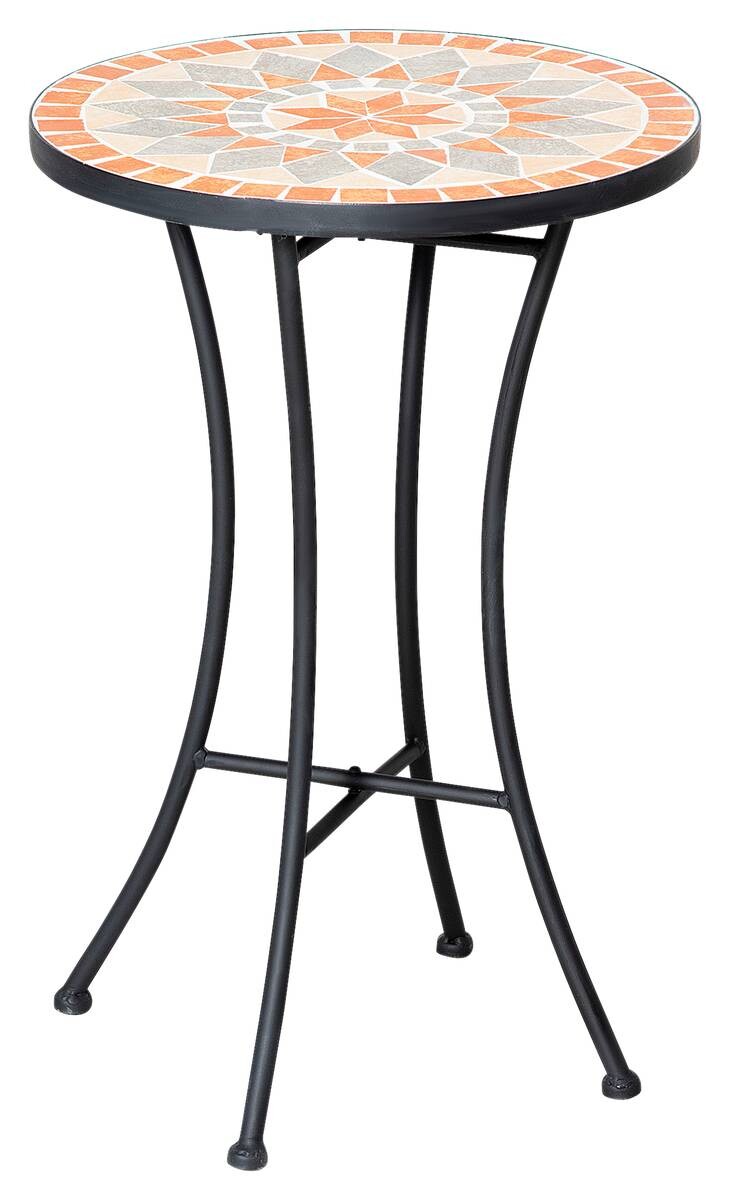 Outsunny Gartentisch schwarz Keramik H/D: ca. 54x36 cm