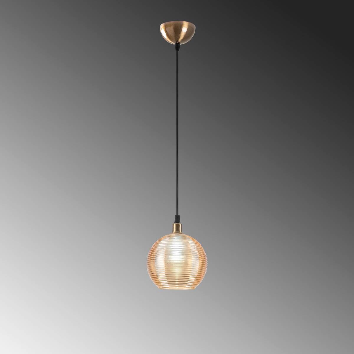 Opviq Pendelleuchte Muzo-2135 gelb Glas B/H/T/L/D: ca. 15x110x15x15x15 cm E27 2 Brennstellen