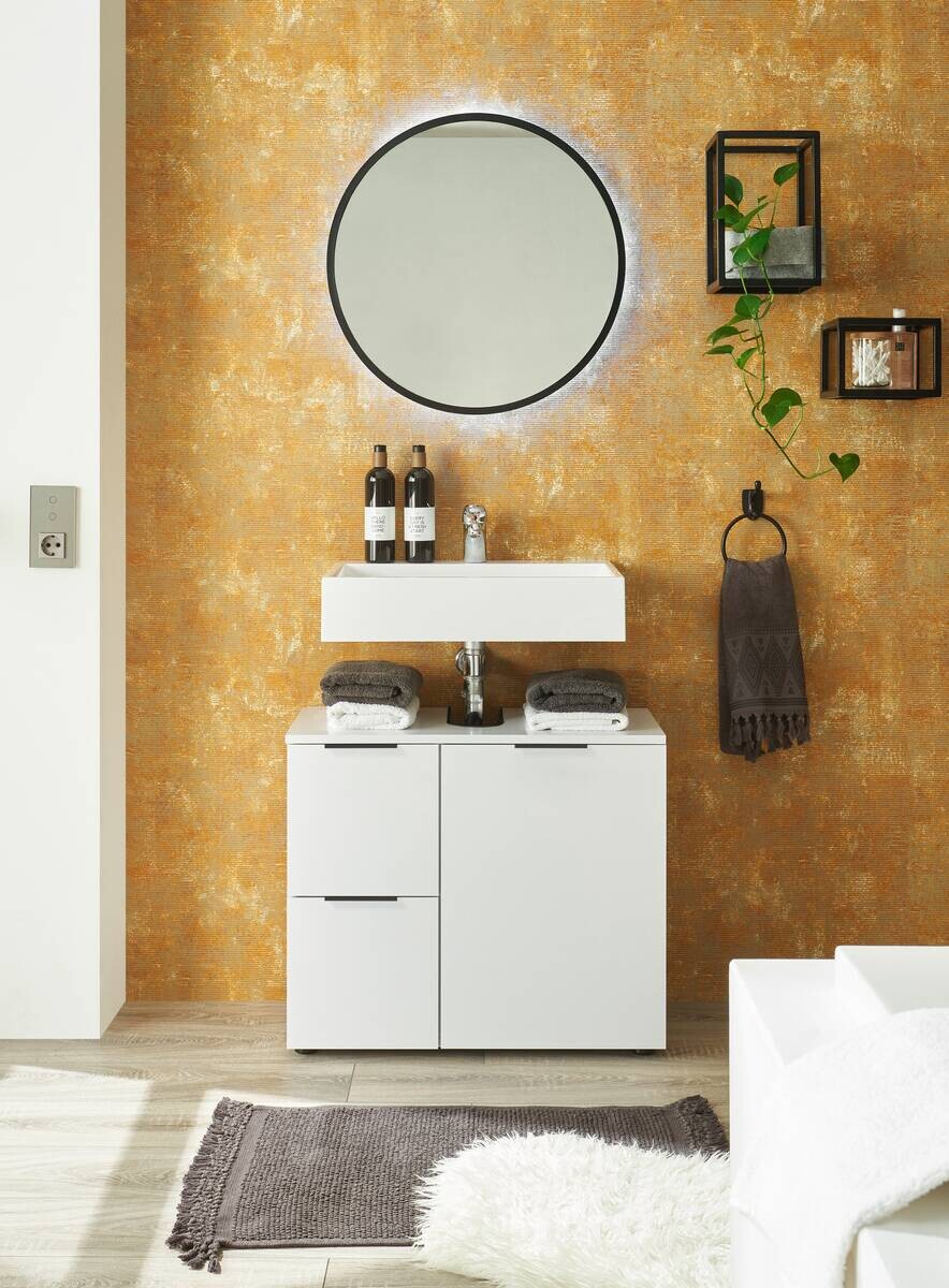 Waschbeckenunterschrank Porto weiß B/H/T: ca. 70x60x35 cm