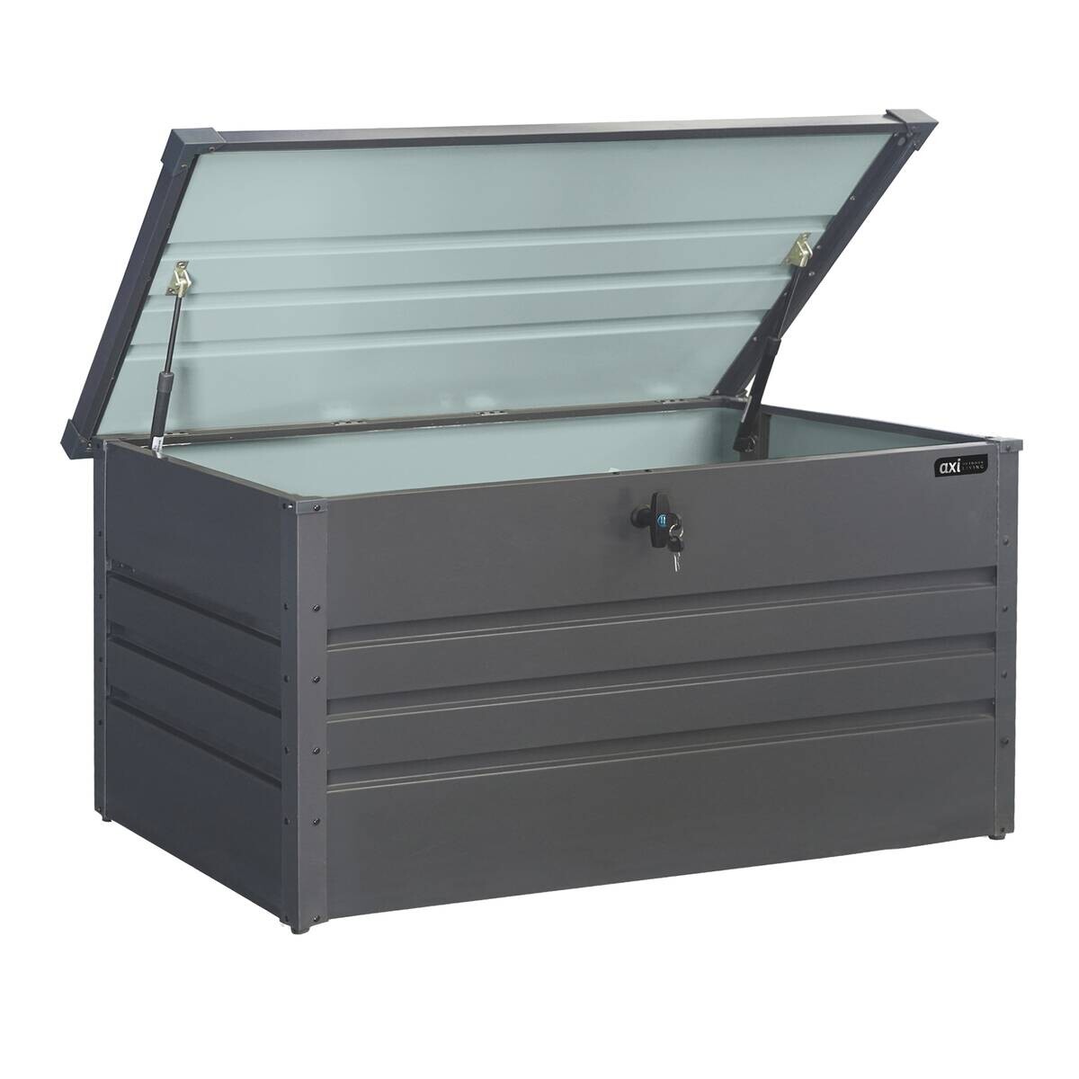 AXI Outdoor Living Gartenbox Miles anthrazit Metall B/H/L: ca. 60x62x132 cm