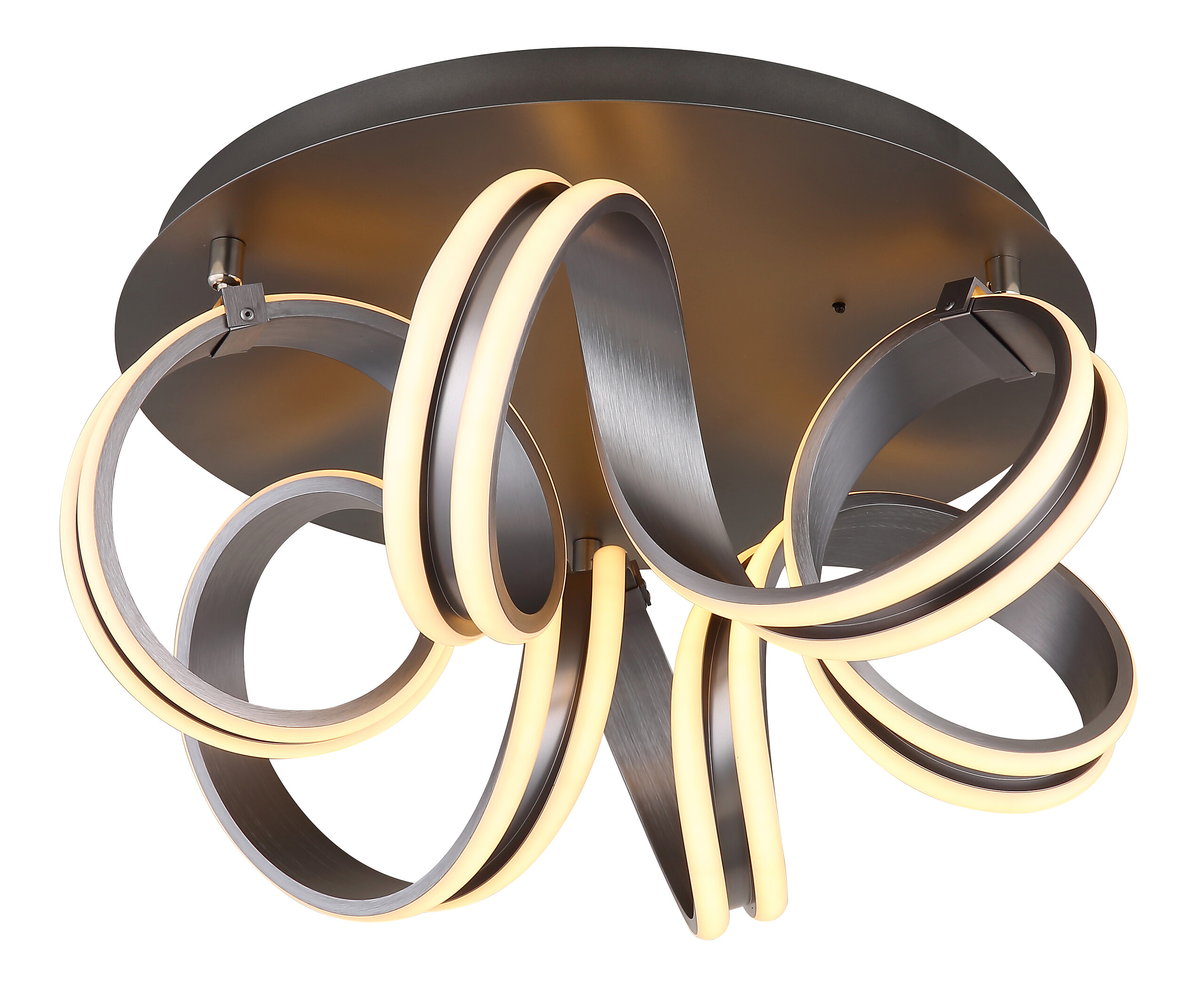 GLOBO Deckenleuchte dunkelgrau Opal Metall Aluminium H/D: ca. 25x54 cm 1 Brennstellen