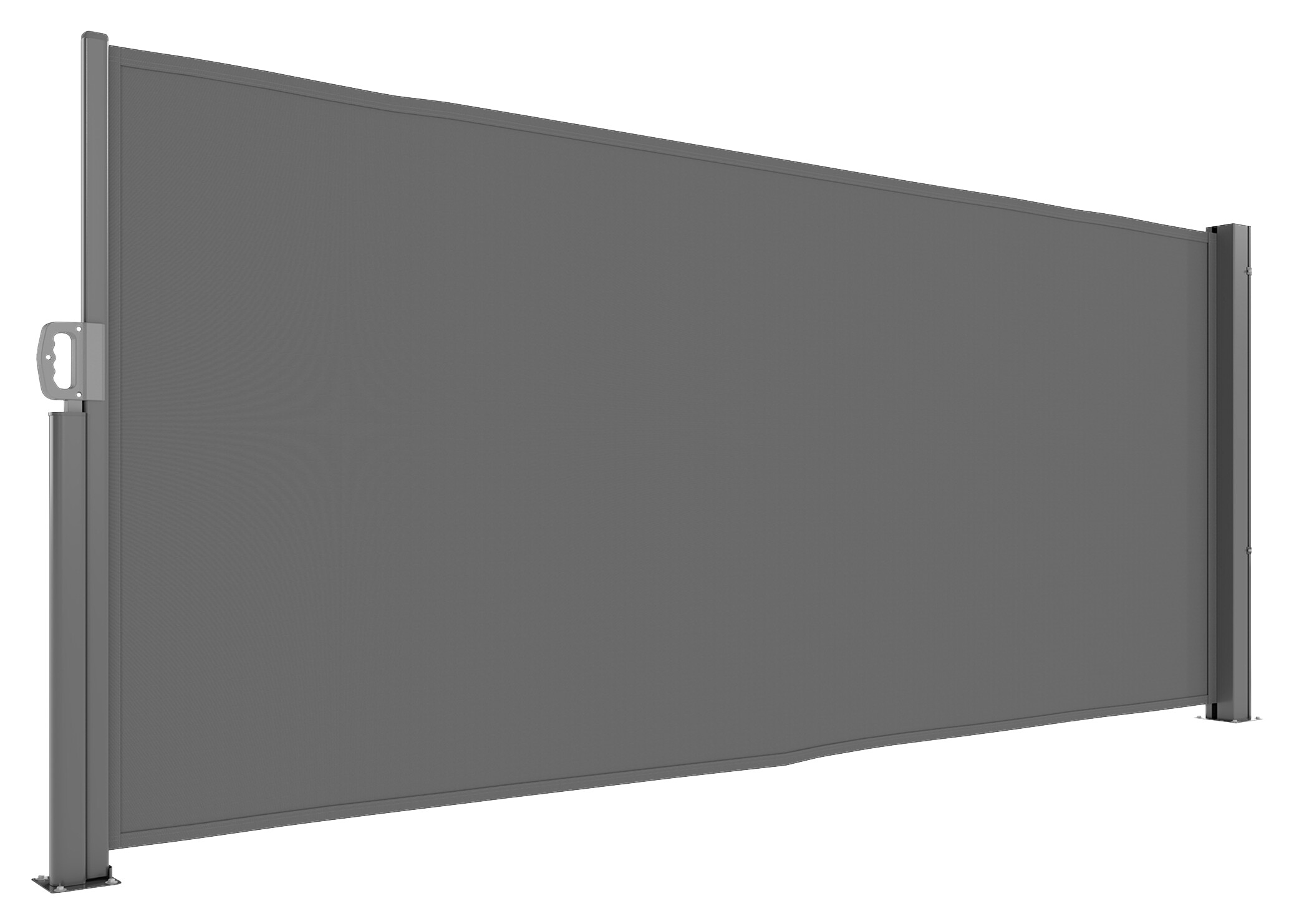 Outsunny Seitenmarkise dunkelgrau Polyester B/H/L: ca. 1x140x300 cm