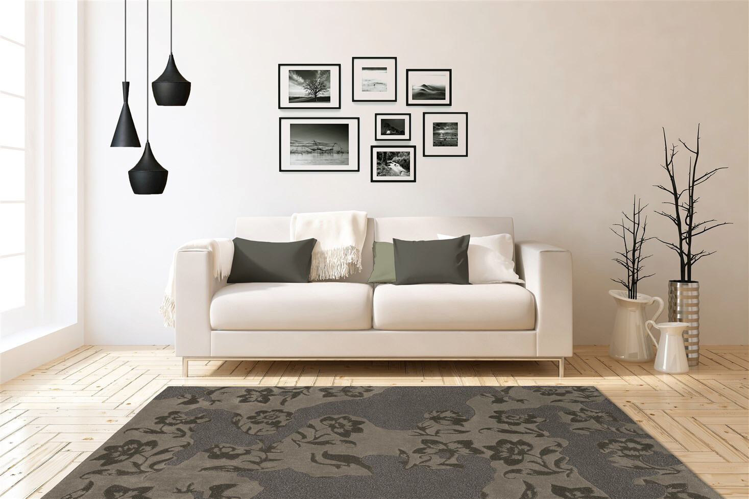 Arte Espina Kurzflorteppich Spirit 7302 grau B/L: ca. 120x180 cm Arte Espina Kurzflorteppich Spirit 7302 grau B/L: ca. 120x180 cm