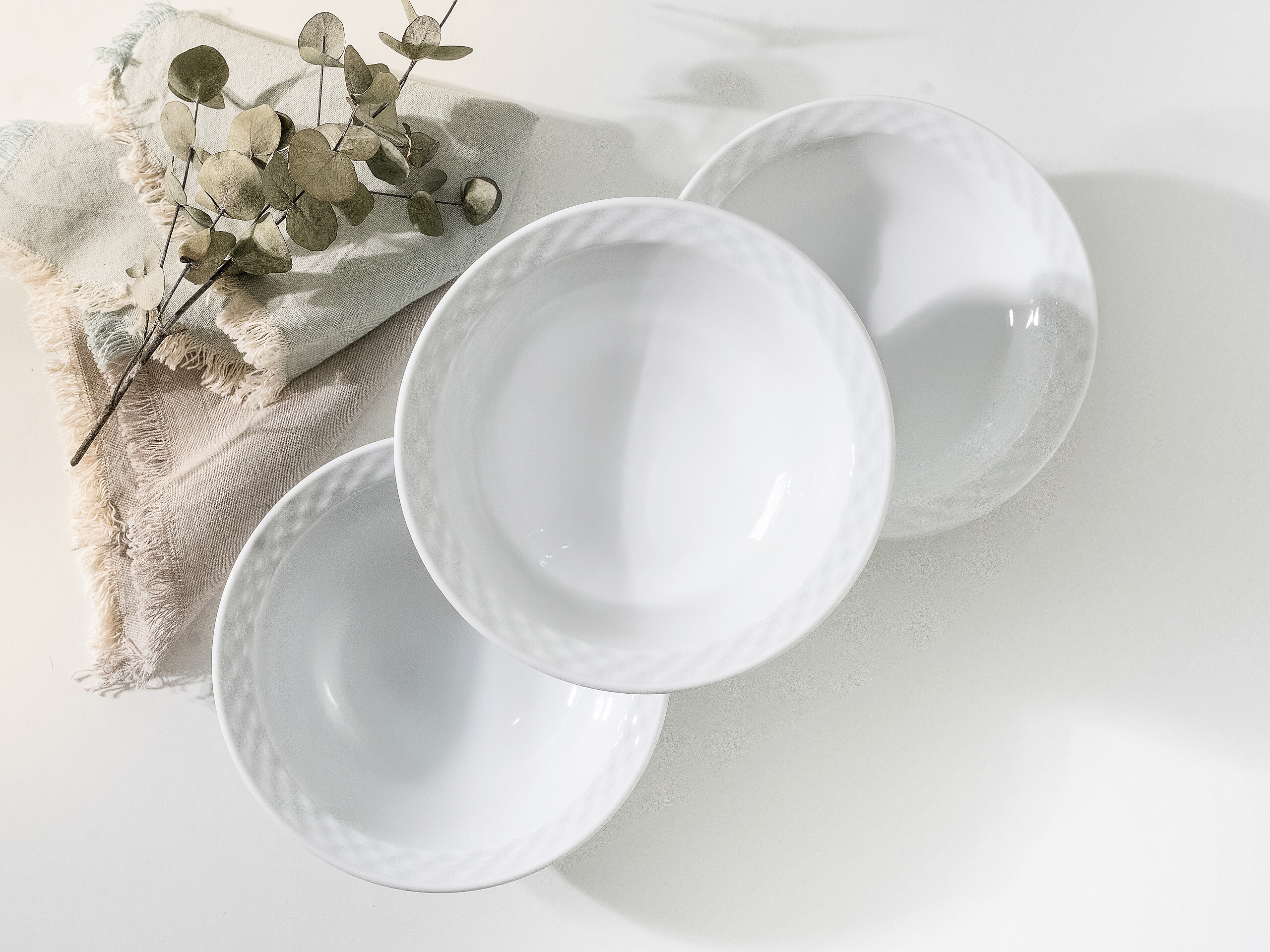 CreaTable Müslischale Polo weiß Porzellan 6 tlg.