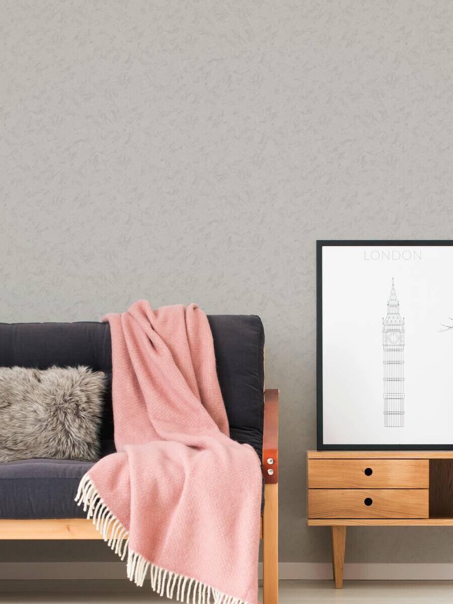 A.S.Creation Vliestapete Attractive Uni grau B/L: ca. 53x1005 cm