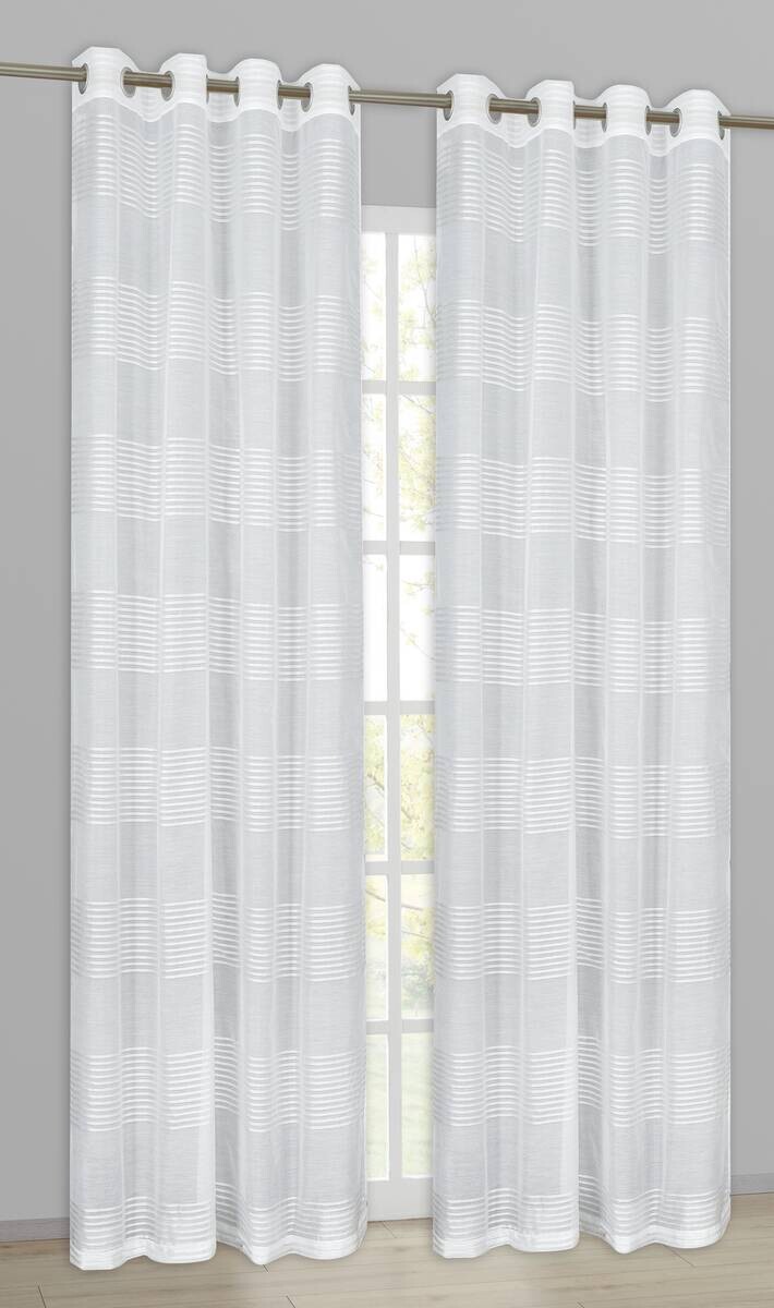 home Topline Ösenvorhang Mina weiß B/L: ca. 135x245 cm