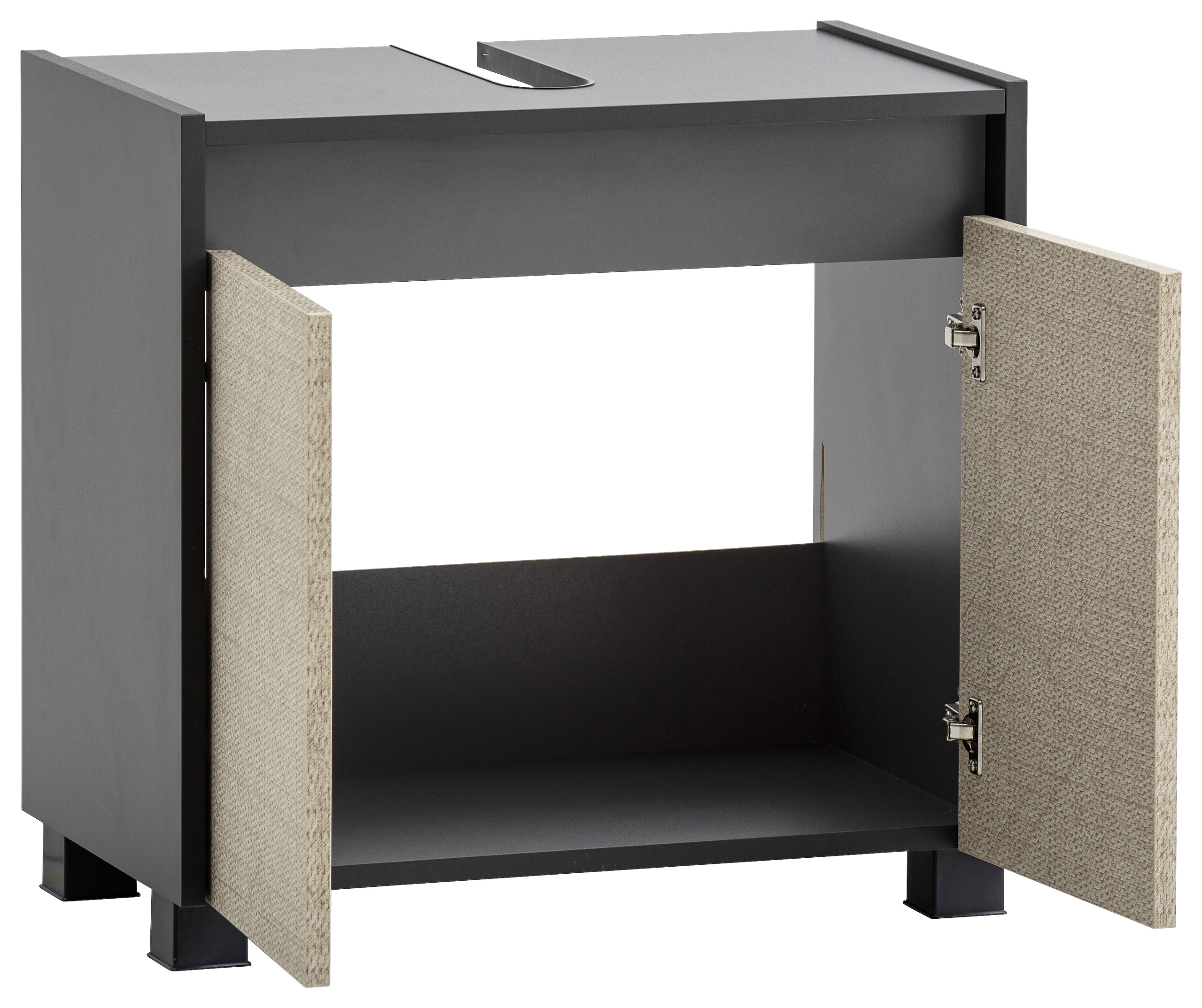 Waschbeckenunterschrank Sander anthrazit B/H/T: ca. 56,9x54,6x33 cm