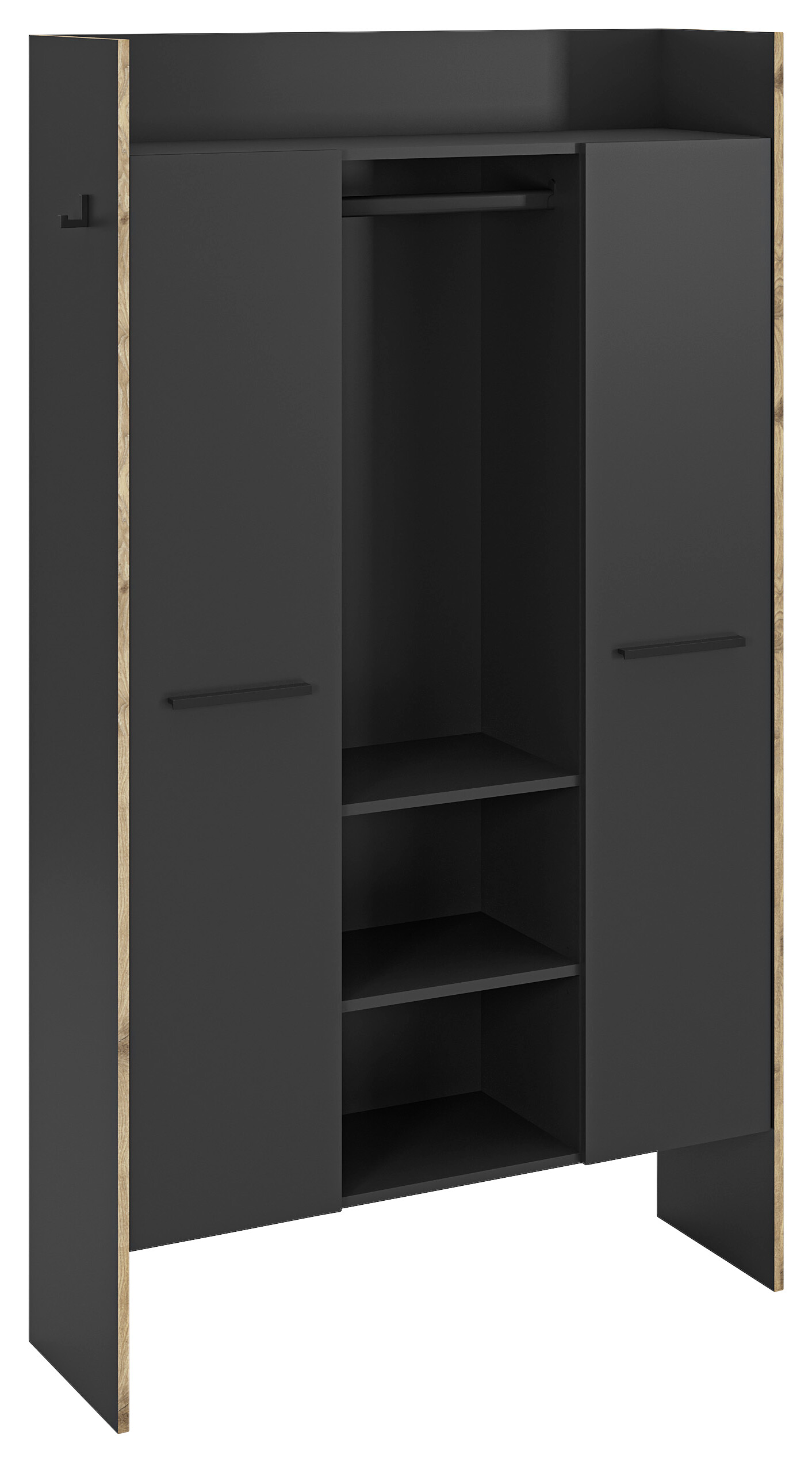 Garderobenschrank Bueno Basalt Nox Oak Nachbildung B/H/T: ca. 105x189x37 cm Garderobenschrank Bueno Basalt Nox Oak Nachbildung B/H/T: ca. 105x189x37 cm