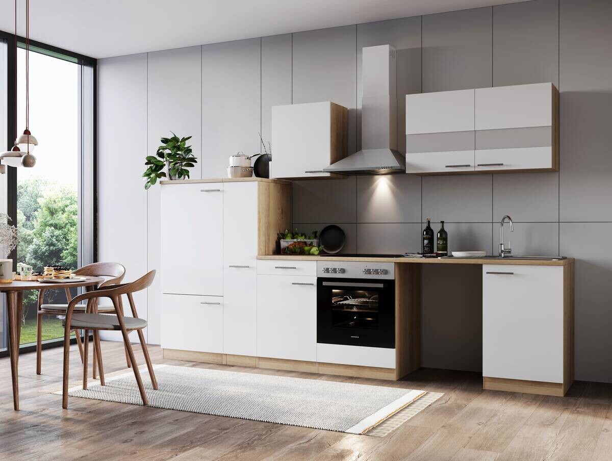 Respekta Küchenblock Merle weiß B/H/T: ca. 310x200x60 cm