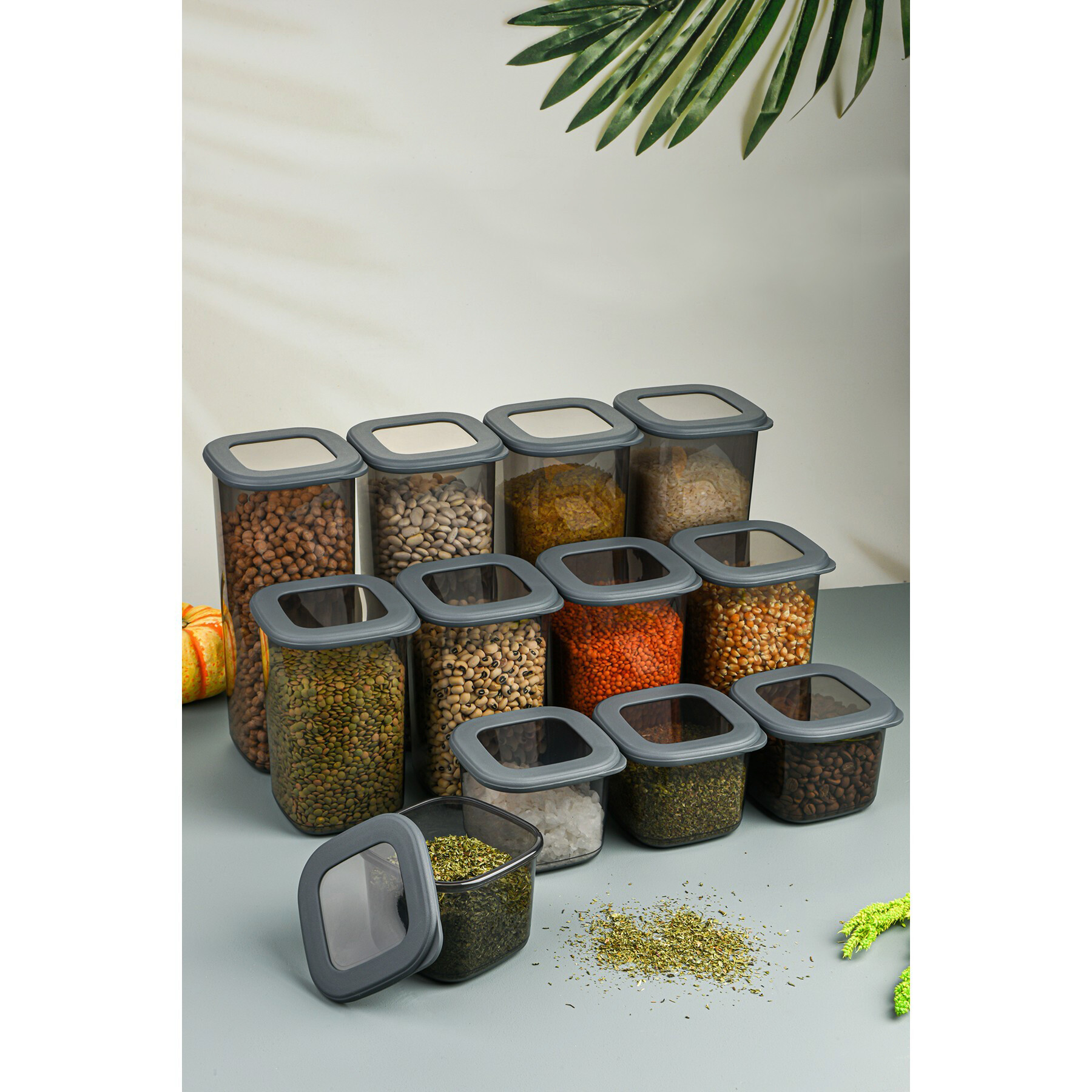 HermiaConcept Vorratsdosenset 12tlg. anthrazit