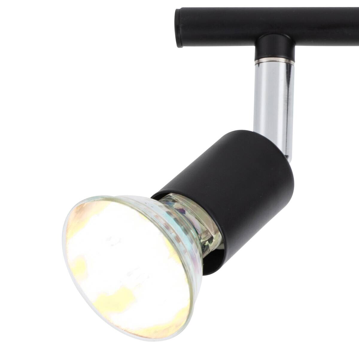 POCOline Spotbalken Boris schwarz B/H/L: ca. 50x8x10 cm 4 Brennstellen