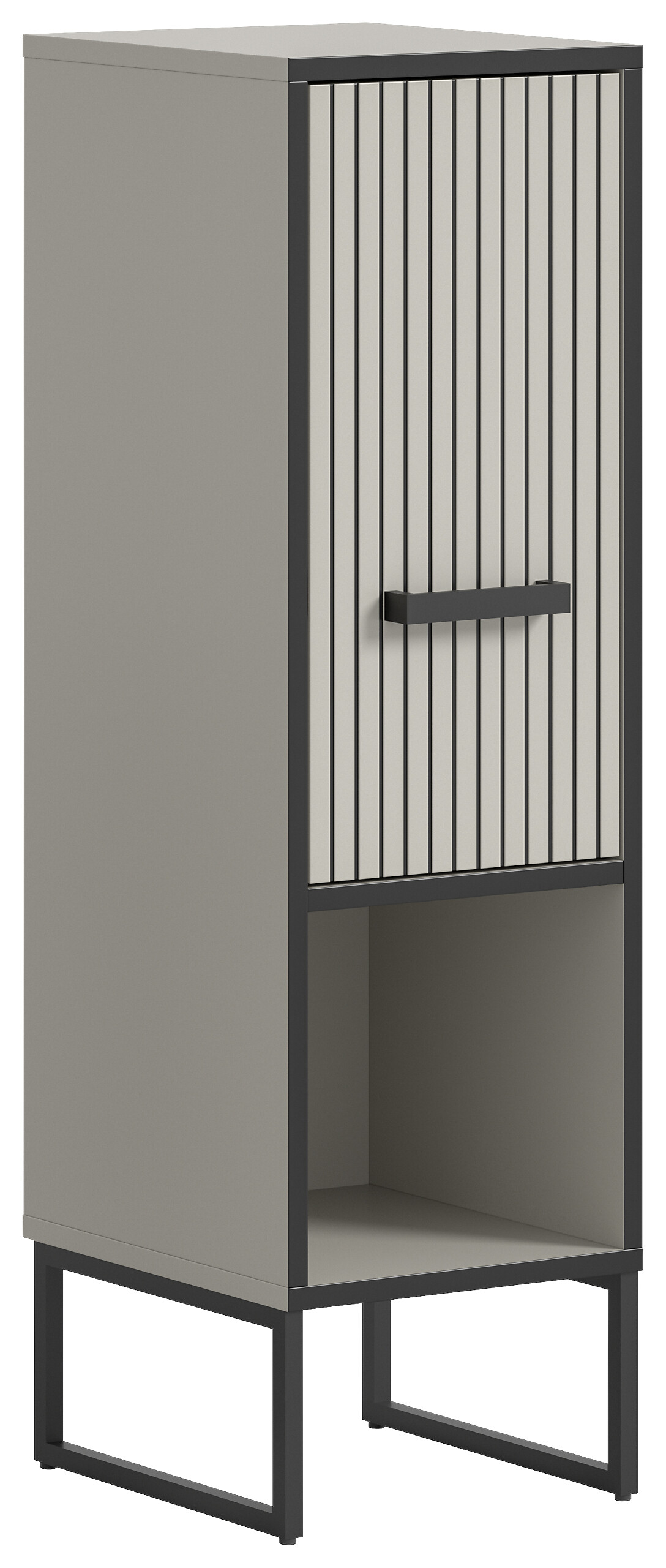 Hochschrank BAGNO schwarz Kaschmirgrau Nachbildung B/H/T: ca. 30x101x32 cm Hochschrank BAGNO schwarz Kaschmirgrau Nachbildung B/H/T: ca. 30x101x32 cm