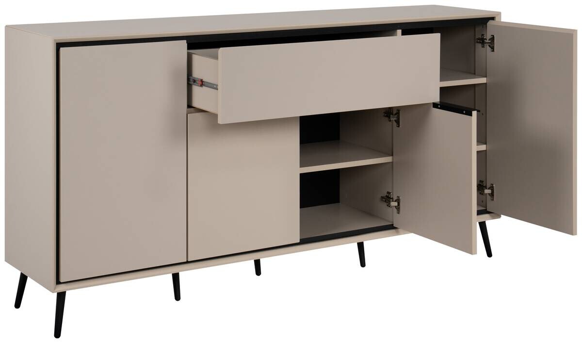Sideboard Arona sand schwarz B/H/T: ca. 175x90x38 cm