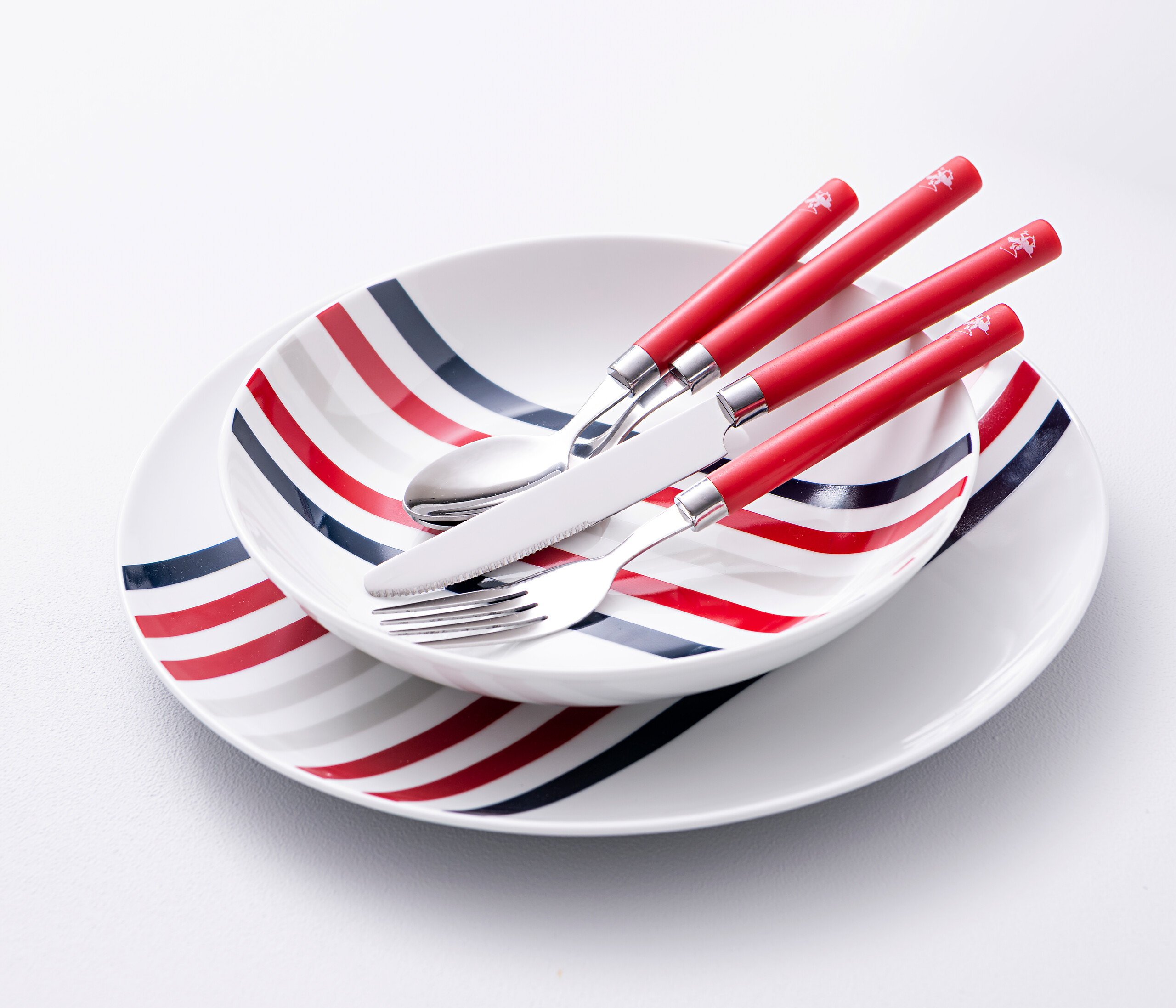 POLO CLUB Besteckset POLO CLUB rot Edelstahl 16 tlg.