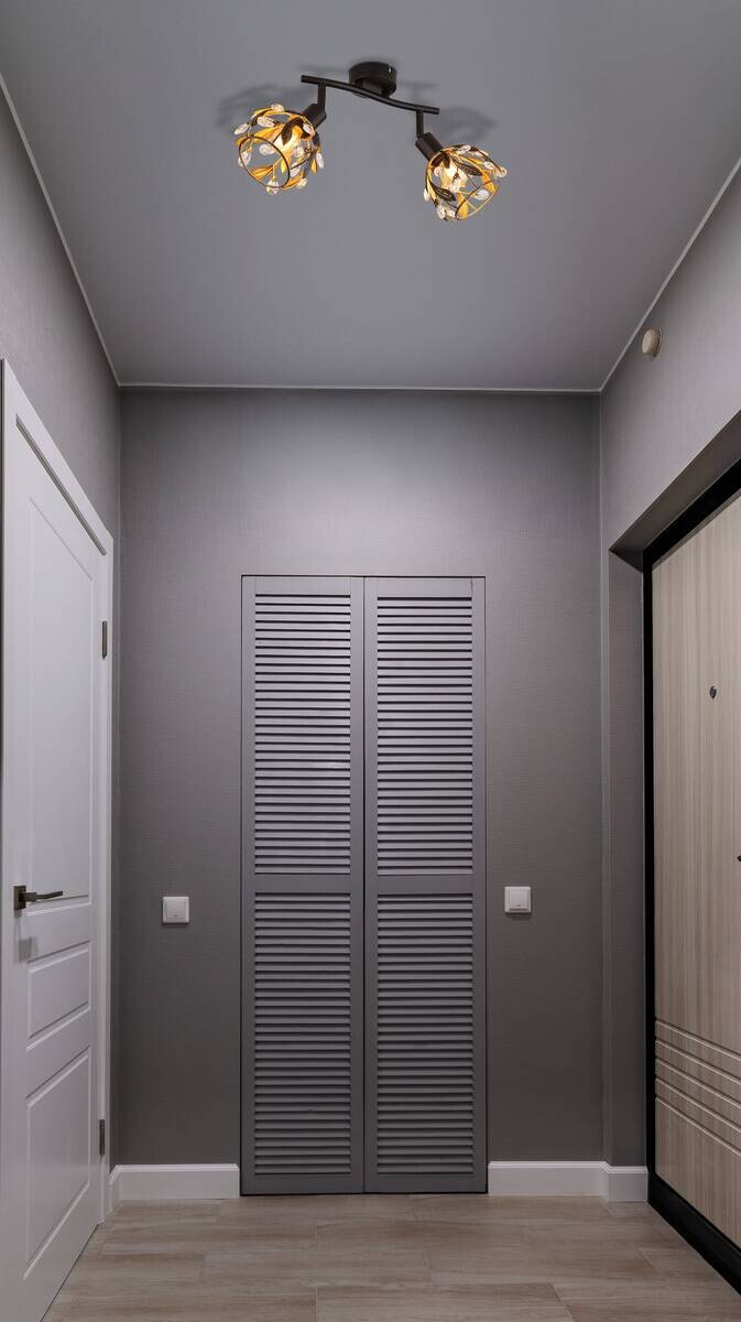 GLOBO Spot MIKA 15759-2 gold schwarz Metall B/H/L: ca. 12x15,5x25 cm E14 2 Brennstellen