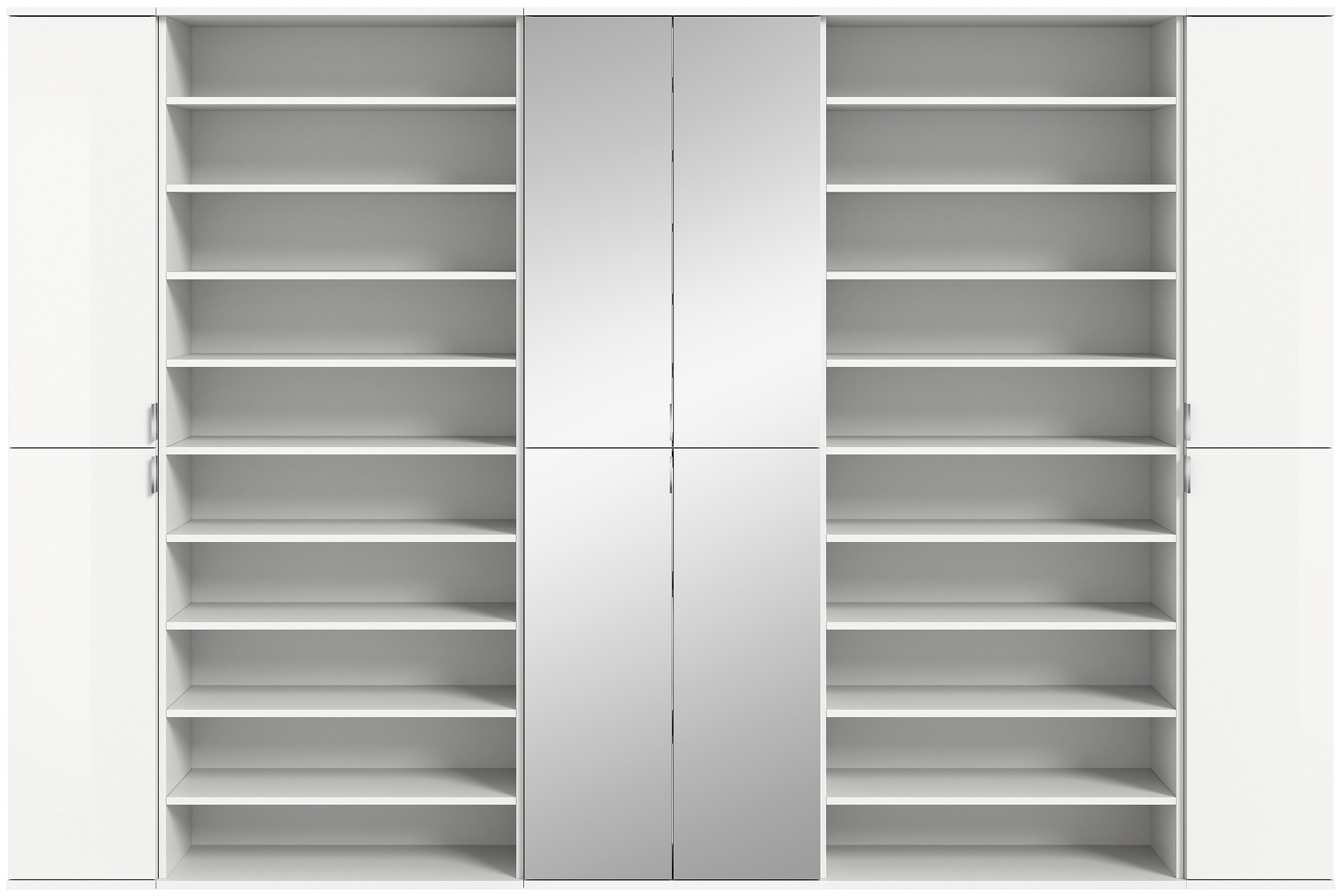 Garderobe PROJEKT X weiß weiß Hochglanz B/H/T: ca. 262x191x37 cm