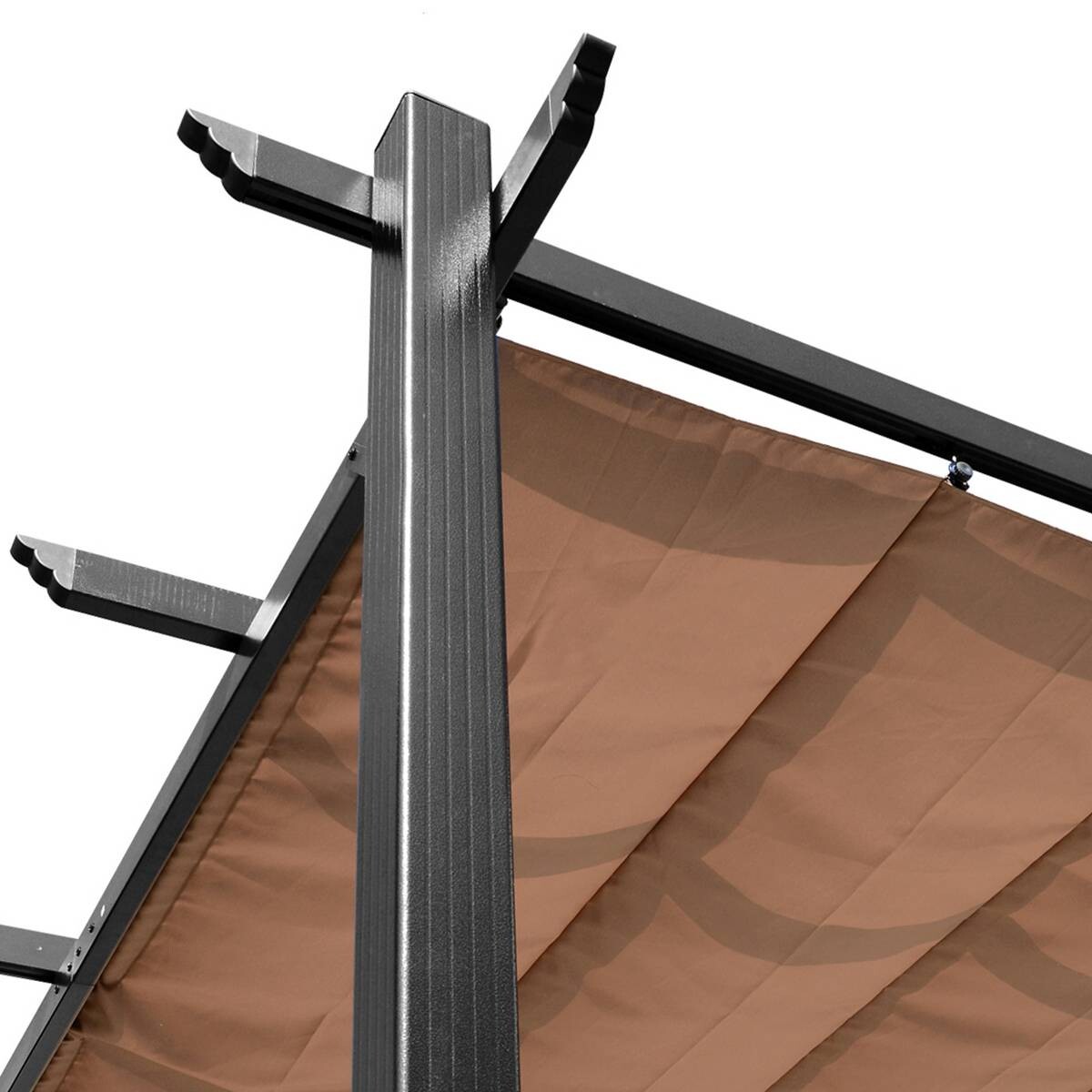 Outsunny Pergola braun Aluminium B/H/L: ca. 400x223x300 cm