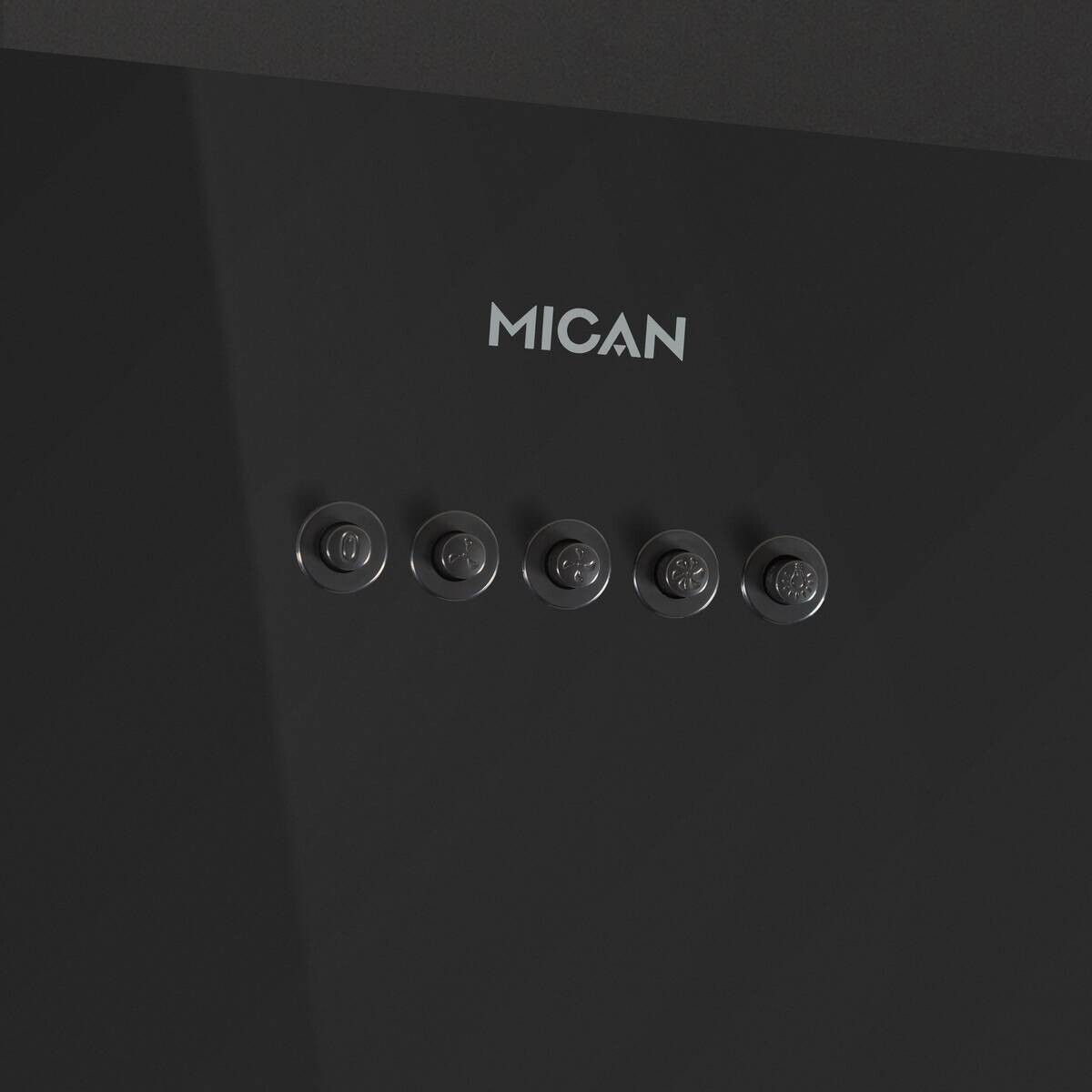 Mican Dunstabzugshaube KHA400MOFSA schwarz Metall B/H/T: ca. 60x60,5x31,5 cm