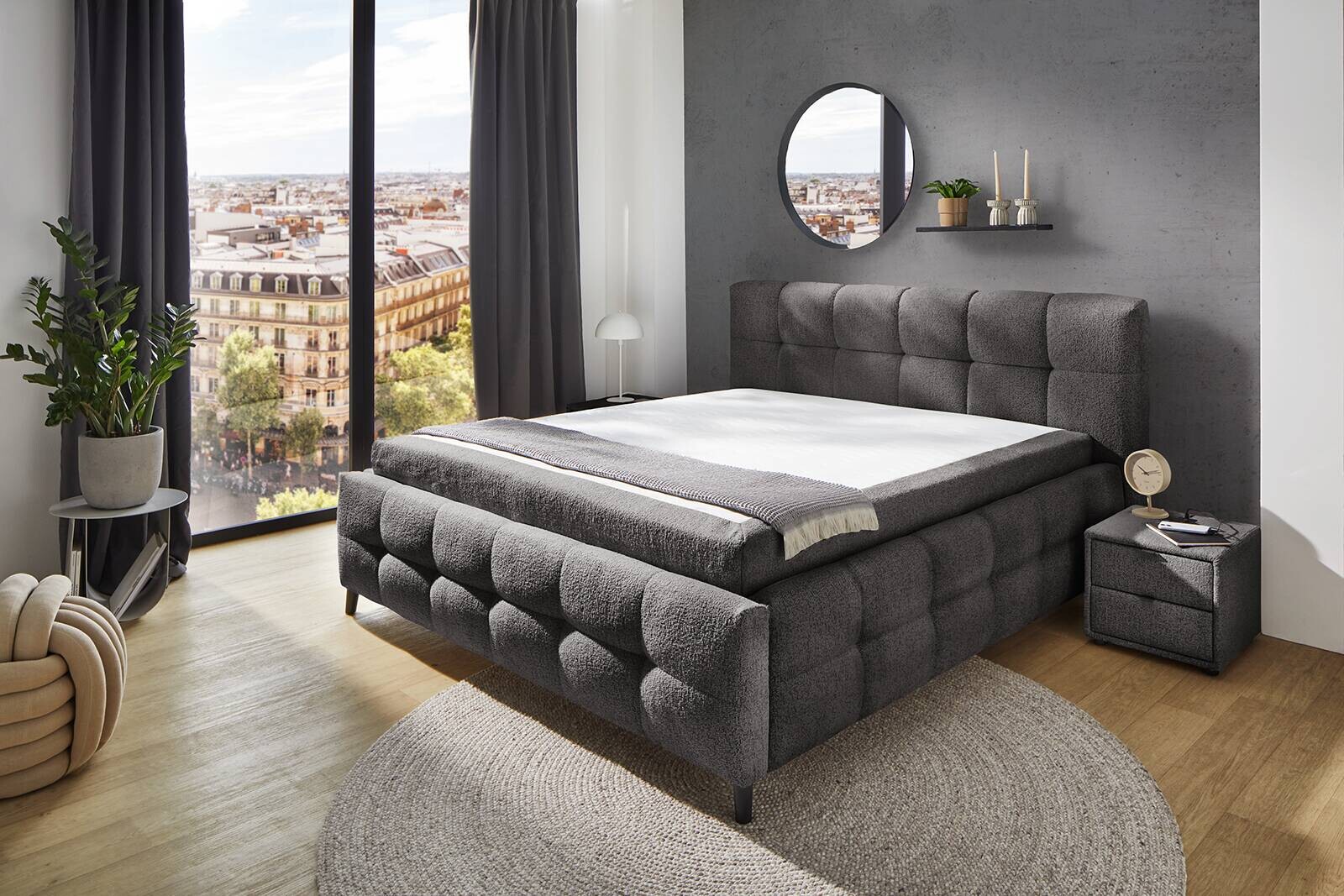 Polsterbett grau Liegefläche B/L: ca. 180x200 cm Polsterbett grau Liegefläche B/L: ca. 180x200 cm