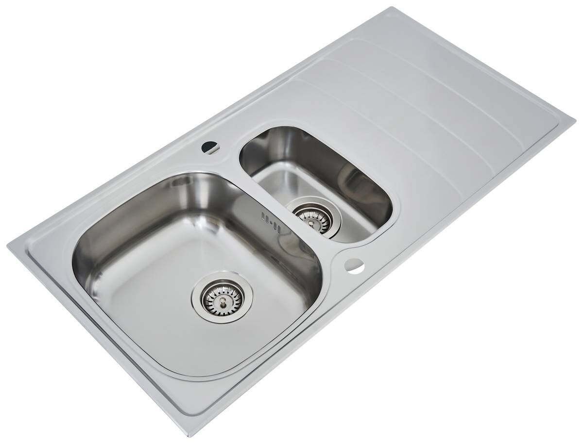 Respekta Einbauspüle Miami 100 x 50 Edelstahl B/H/T: ca. 100x19x50 cm