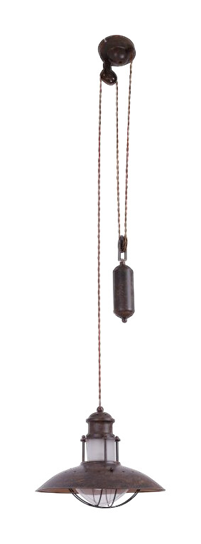 Näve Leuchten Gegenzug-Pendelleuchte NV6104414 braun Metall Kunststoff B/H/D: ca. 35x26x35 cm E27 1 Brennstellen