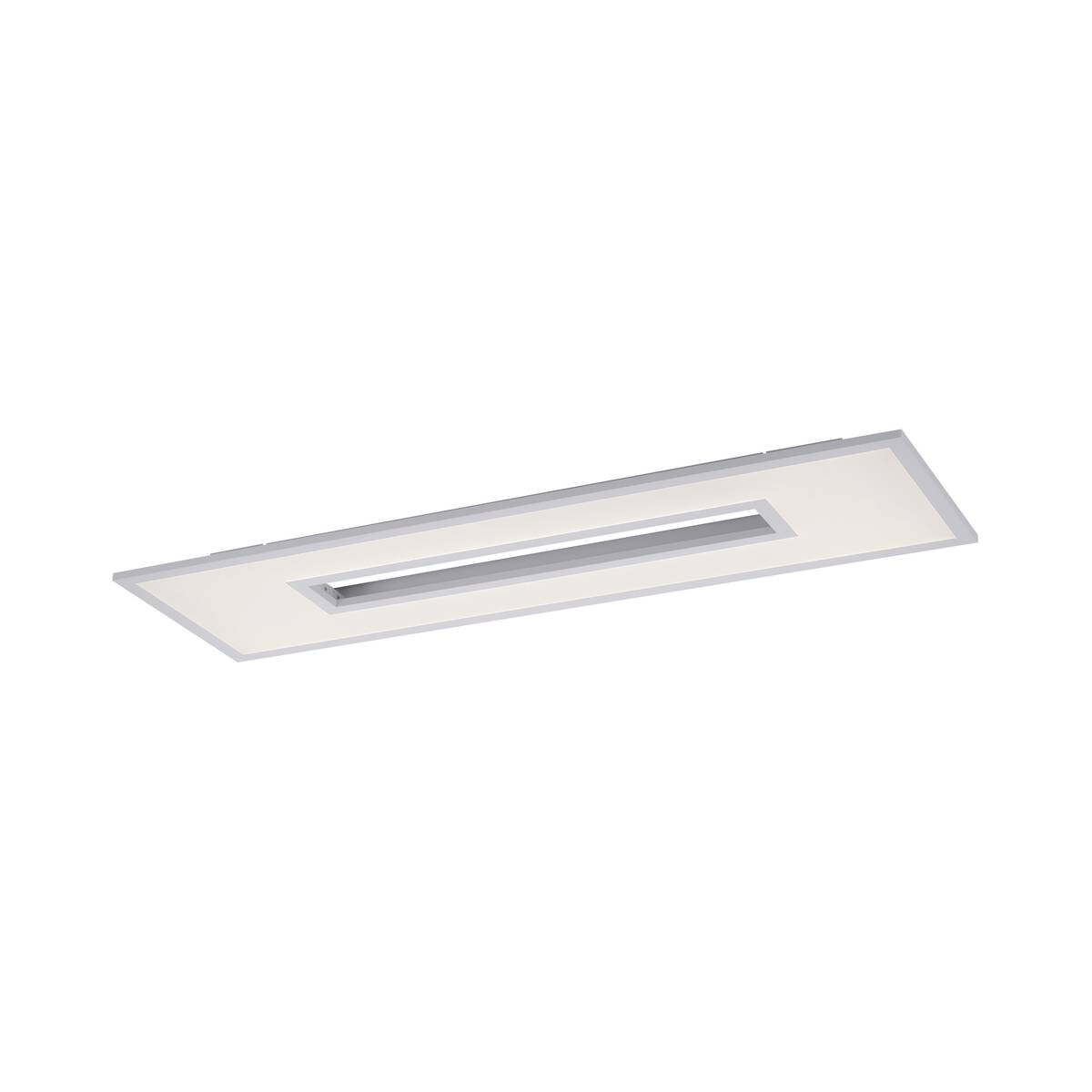 Just Light LED-Deckenleuchte RECESS 11647-16 weiß grau Kunststoff Metall B/H/T: ca. 30x5x100 cm 1 Brennstellen