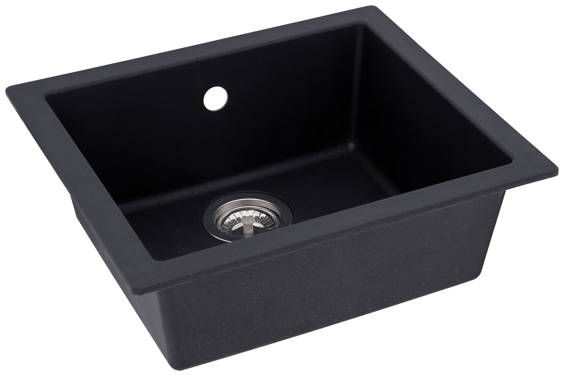 Respekta Einbauspüle Ohio 50 x 44 S schwarz Mineralite B/H/T: ca. 44x19x50 cm