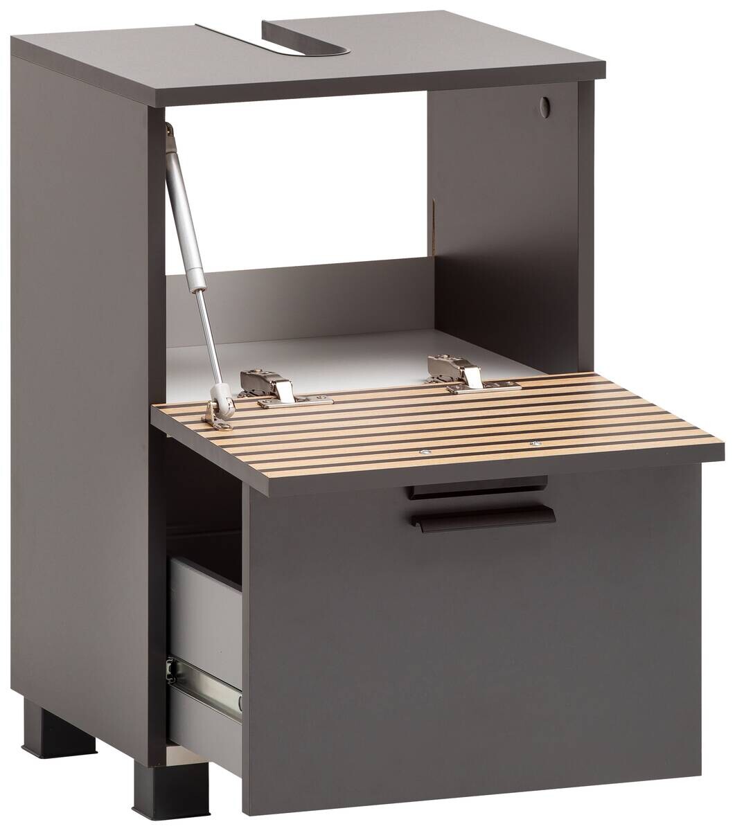 Waschbeckenunterschrank Katta anthrazit B/H/T: ca. 40,2x60,8x35 cm