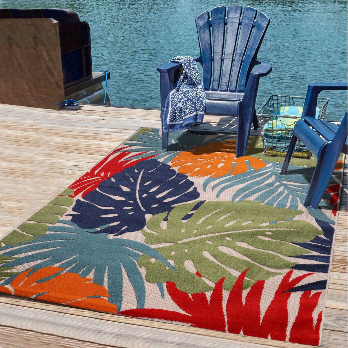 Sanat Outdoorteppich FLORAL bunt B/L: ca. 60x110 cm