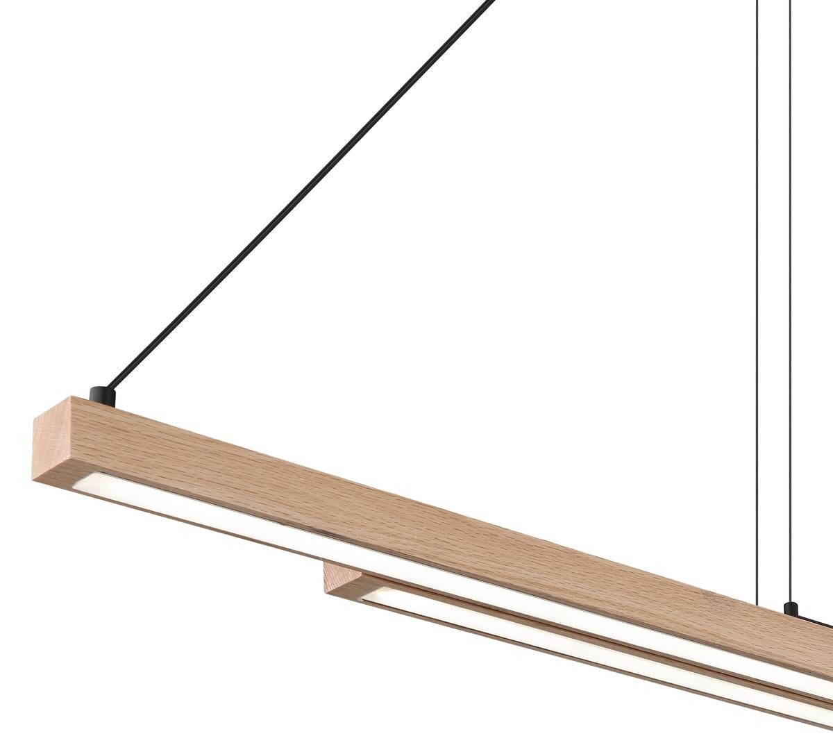 GLOBO Pendelleuchte mattschwarz MDF Metall Kunststoff B/H/T: ca. 7x120x171 cm 1.0 Brennstellen