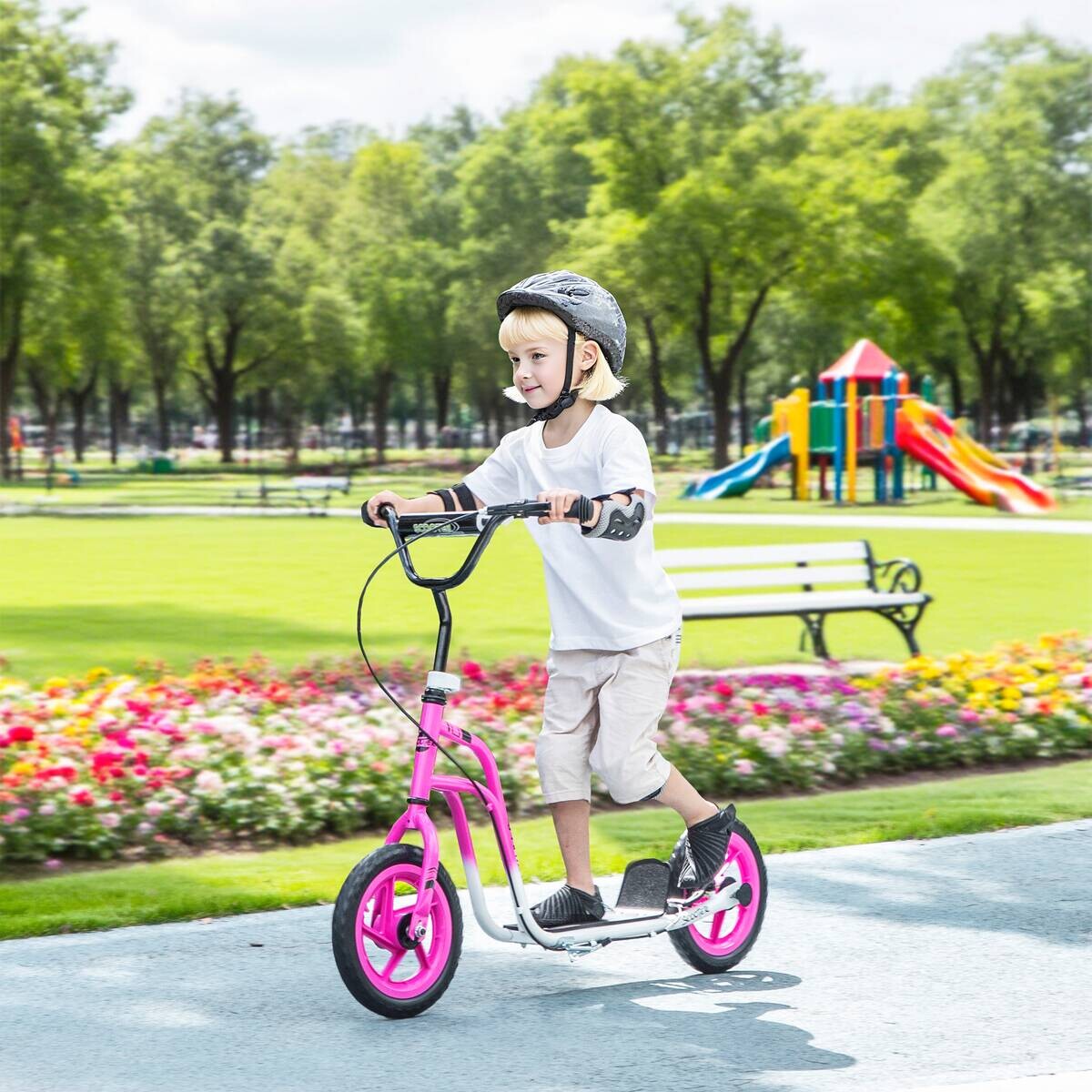 AIYAPLAY Kinder Kickscooter pink B/H/L: ca. 50x88x115 cm