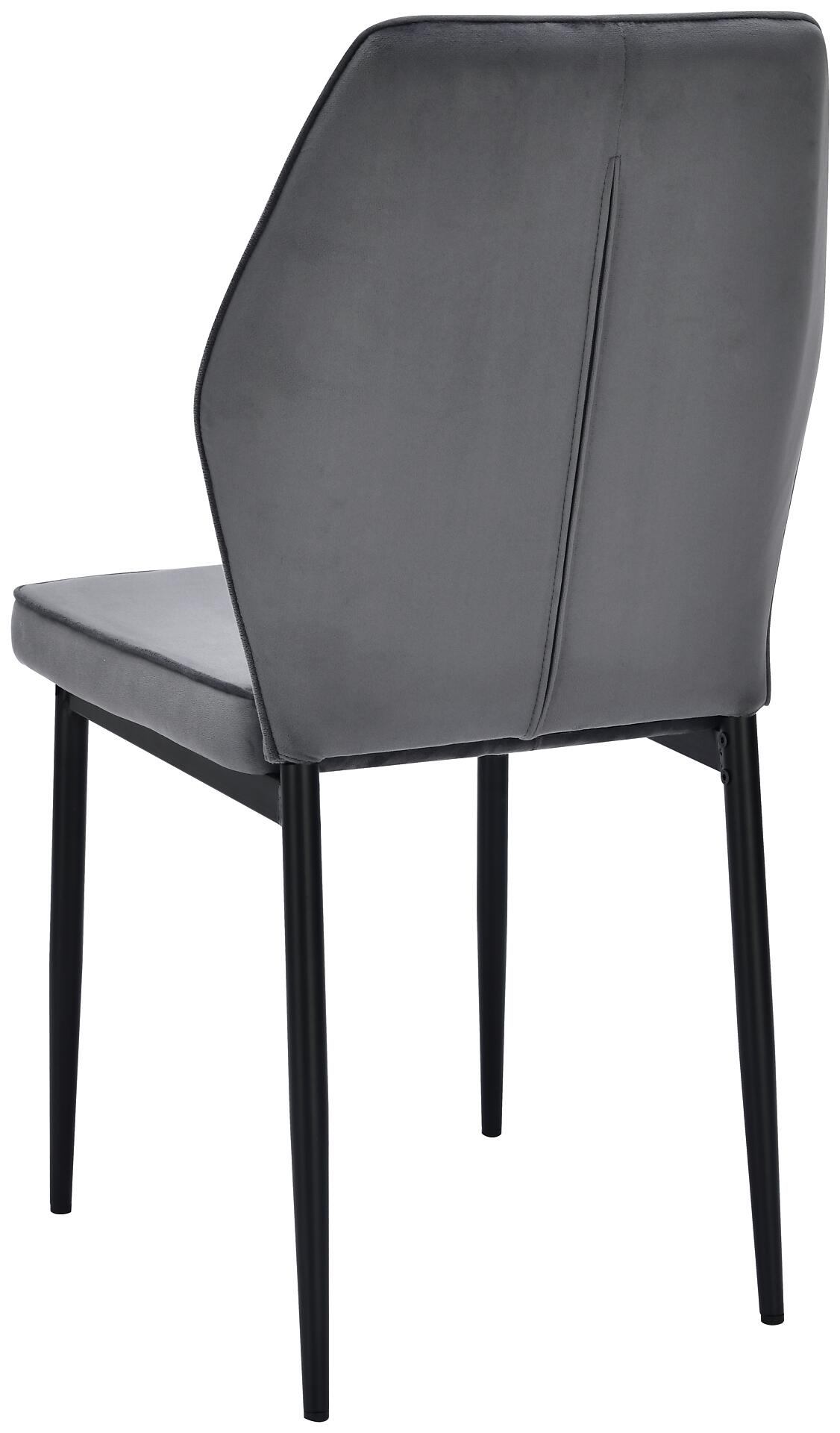 Stuhl Jimmy dunkelgrau Samtoptik B/H/T: ca. 42x87,5x57 cm