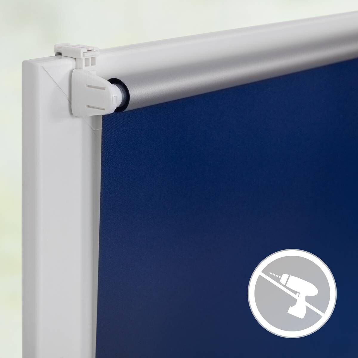 LICHTBLICK Thermo Klebe-/Klemmrollo Verdunklungsqualität blau B/L: ca. 100x150 cm