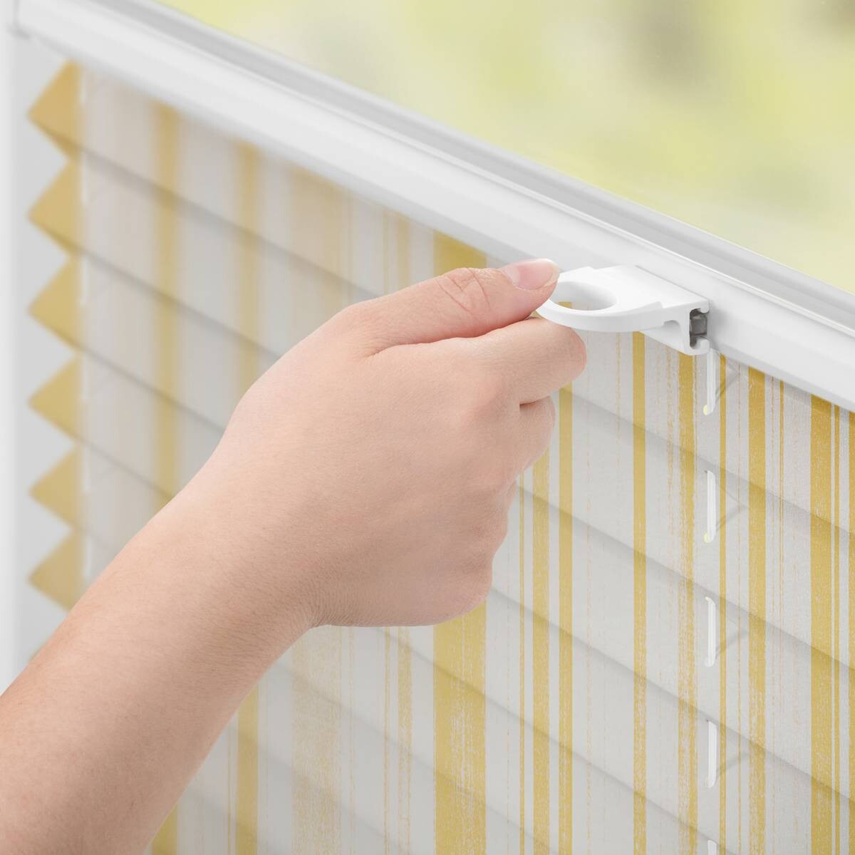 LICHTBLICK Spannplissee Flowing Honey gelb B/L: ca. 70x130 cm