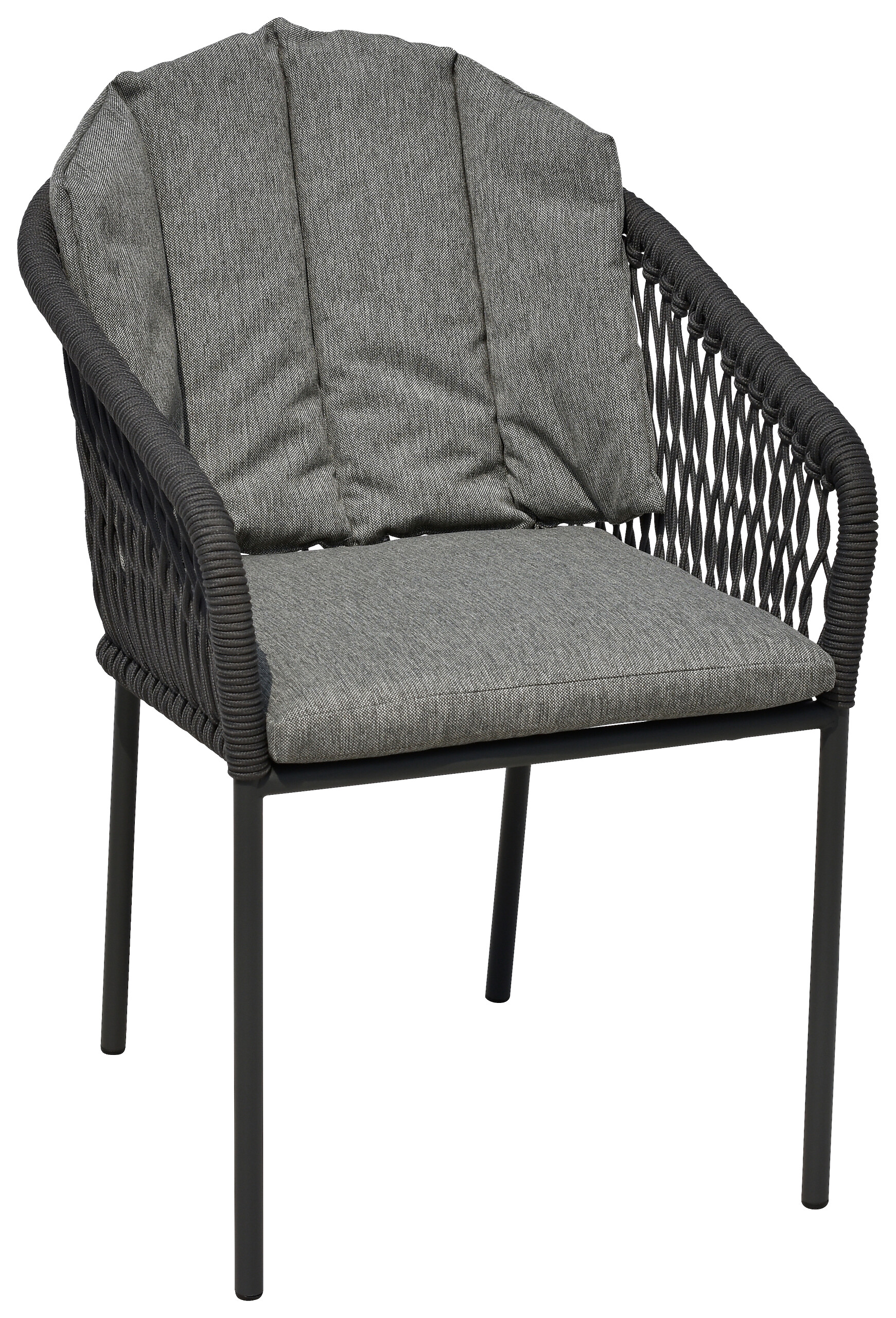 POCOline Gartenstuhl grau Webstoff B/H/L: ca. 68x79x58 cm