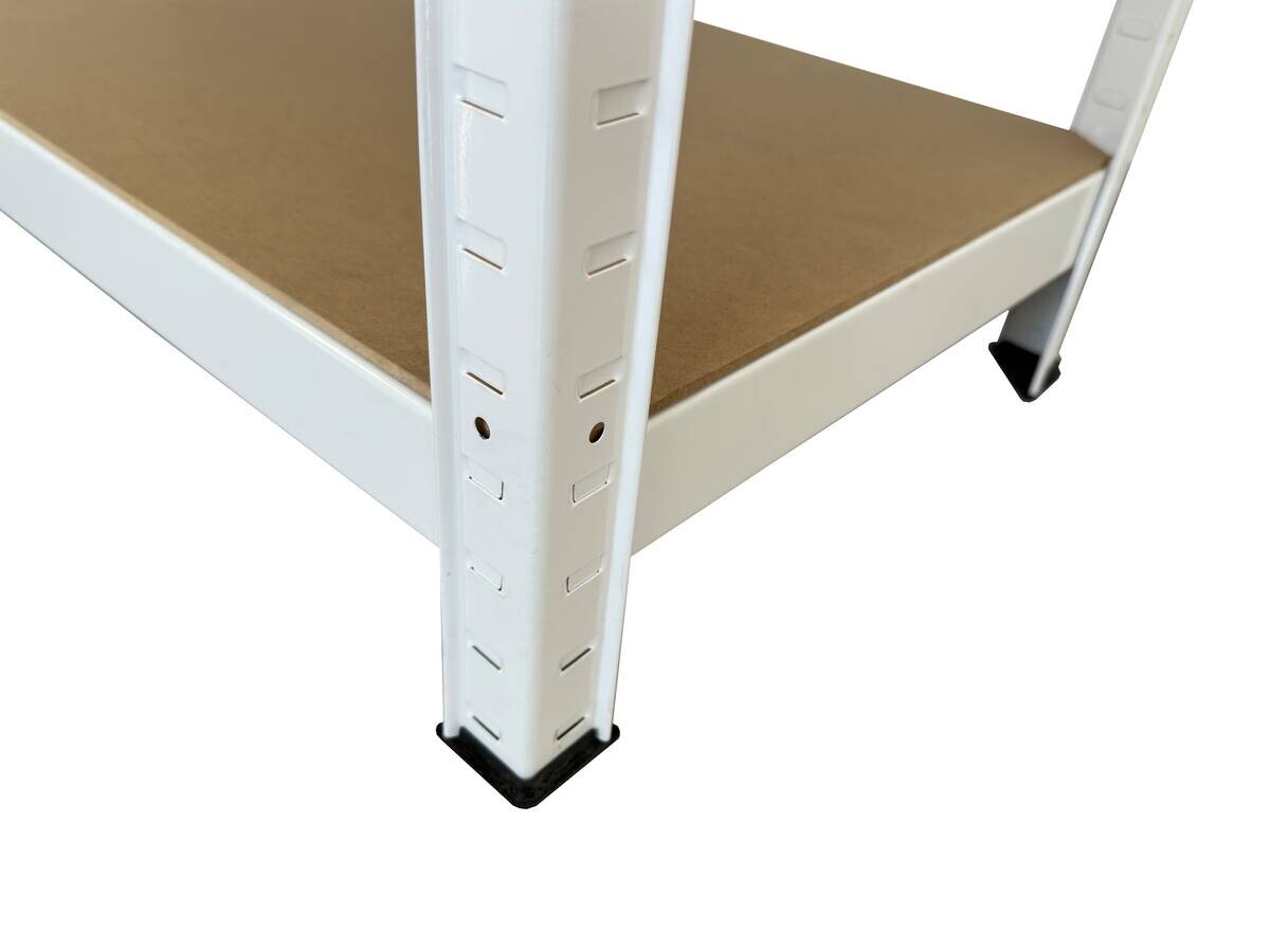 Schwerlaststeckregal weiß B/H/T: ca. 90x180x40 cm