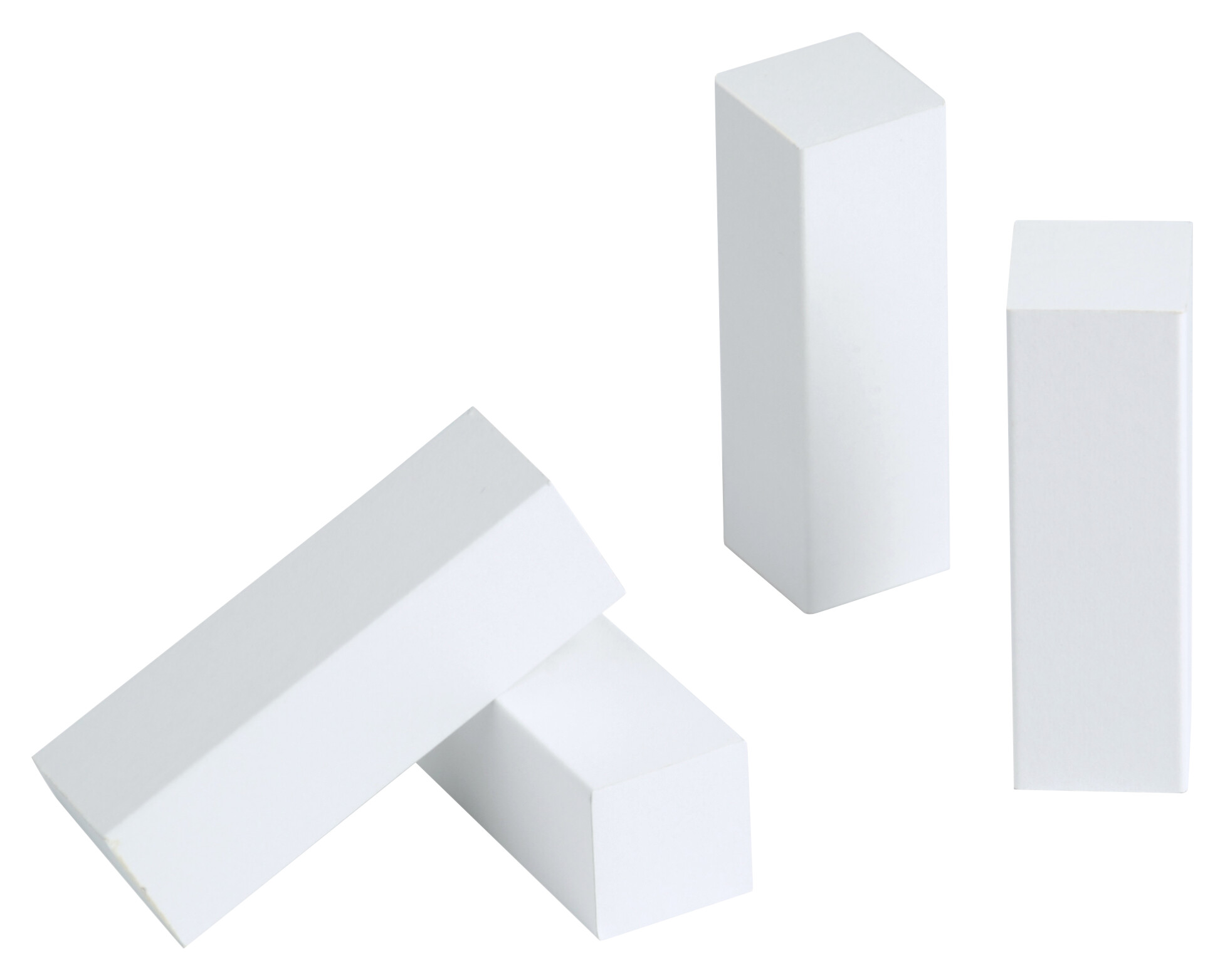 Eckstäbchen weiß L/B/H: ca. 1,9x1,9x5,9 cm