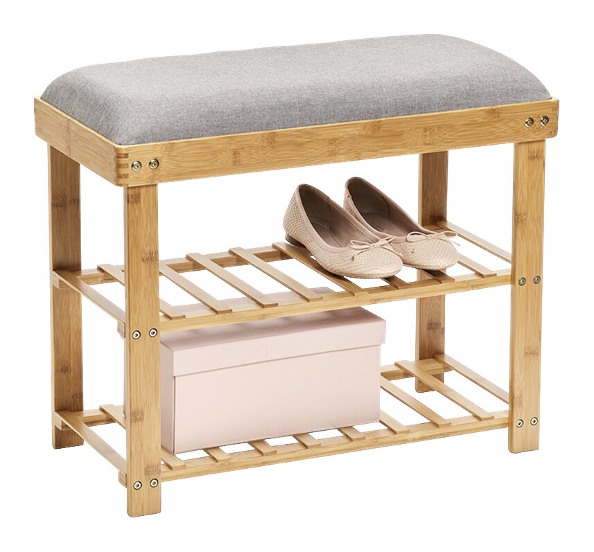 Zeller Schuhregal natur Bambus B/H/T: ca. 60x50x29 cm Zeller Schuhregal natur Bambus B/H/T: ca. 60x50x29 cm