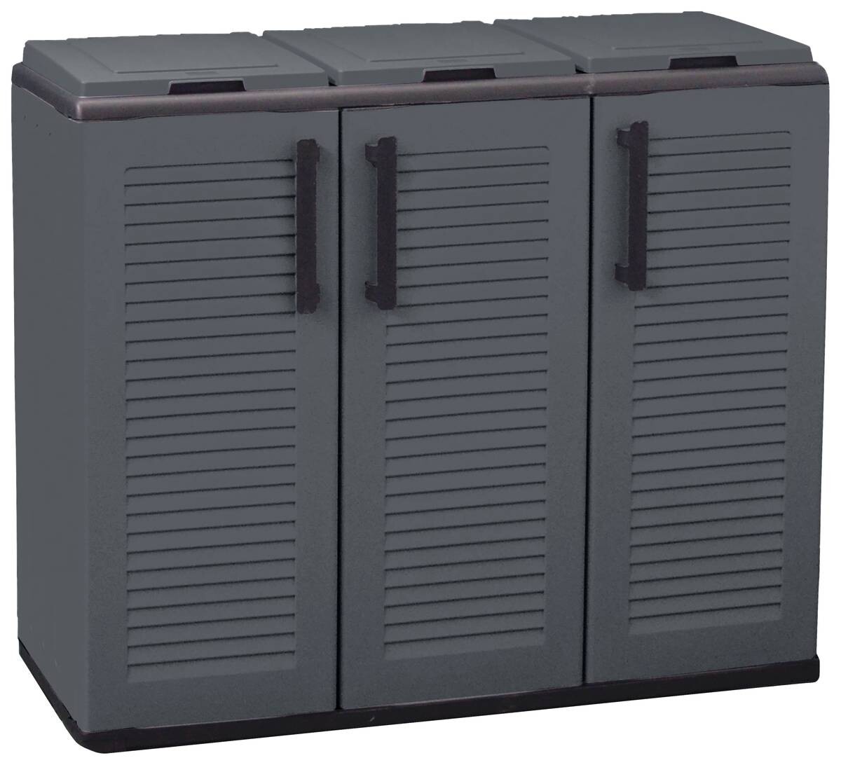 ArtPlast Mülltrennungsschrank Easy grau Kunststoff B/H/T: ca. 102x84x37 cm