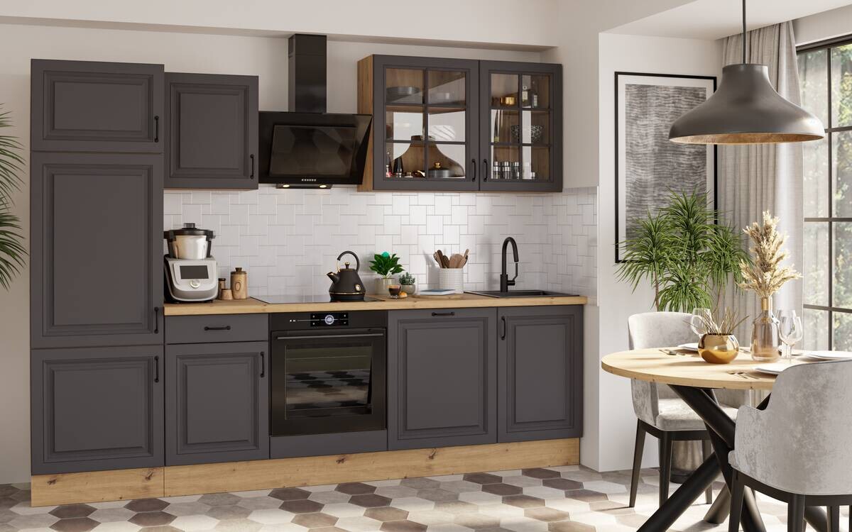 Küchenblock Stina Graphit B/H/T: ca. 280x219x60 cm