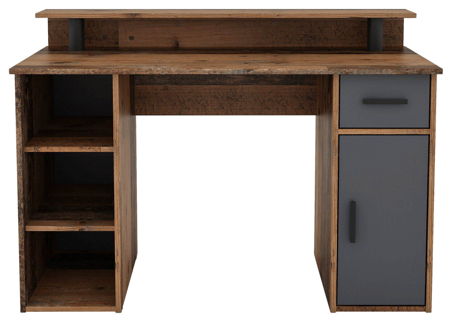 Schreibtisch DIEGO Eiche Old Wood Nachbildung anthrazit